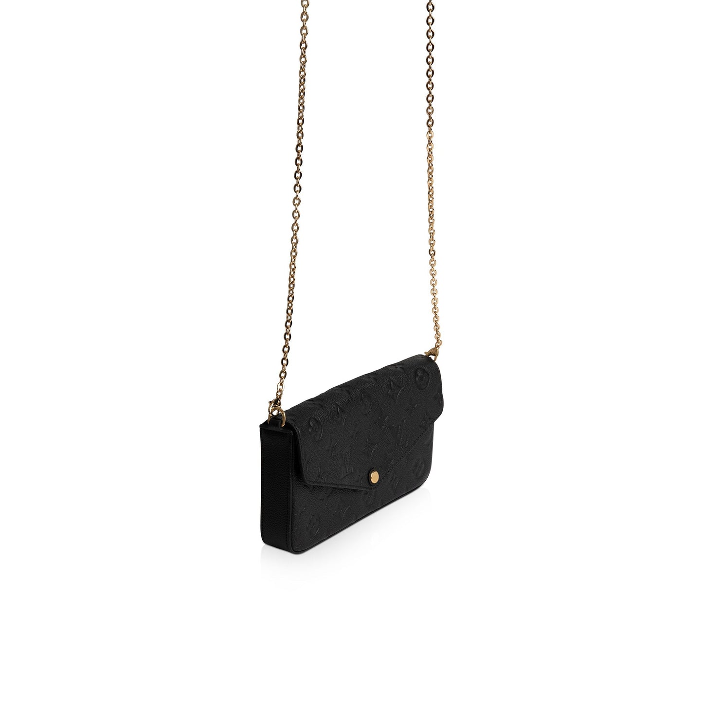 Louis Vuitton 2021 Black Monogram Empreinte Felicie Pochette Bag