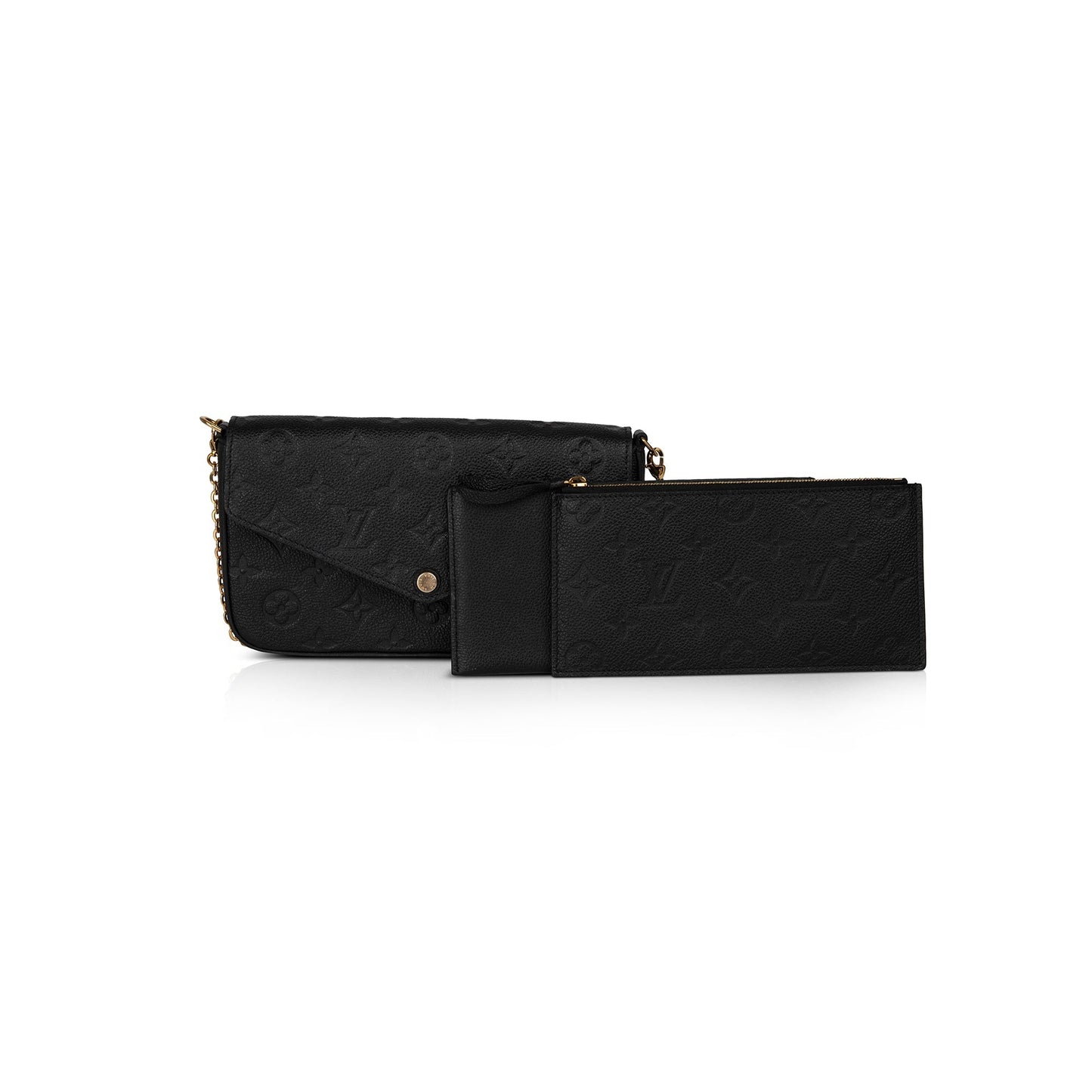 Louis Vuitton 2021 Black Monogram Empreinte Felicie Pochette Bag
