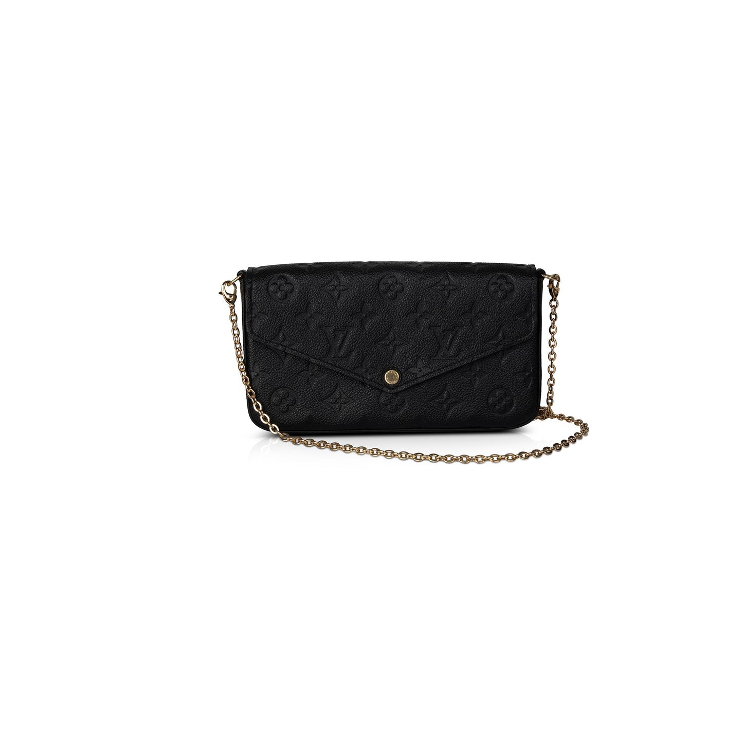Louis Vuitton 2021 Black Monogram Empreinte Felicie Pochette Bag