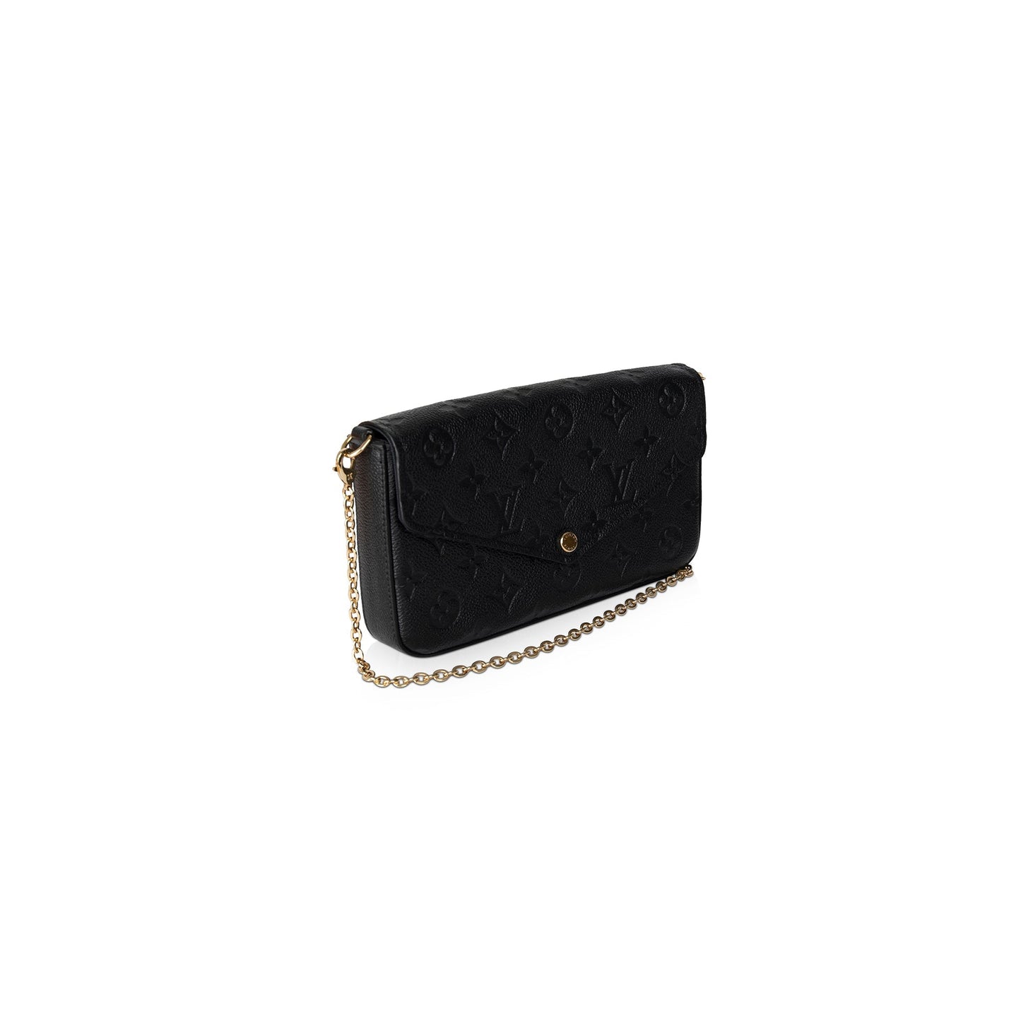 Louis Vuitton 2021 Black Monogram Empreinte Felicie Pochette Bag