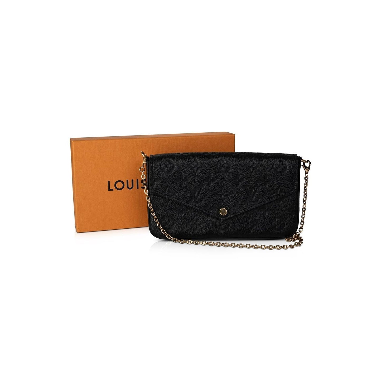 Louis Vuitton 2021 Black Monogram Empreinte Felicie Pochette Bag