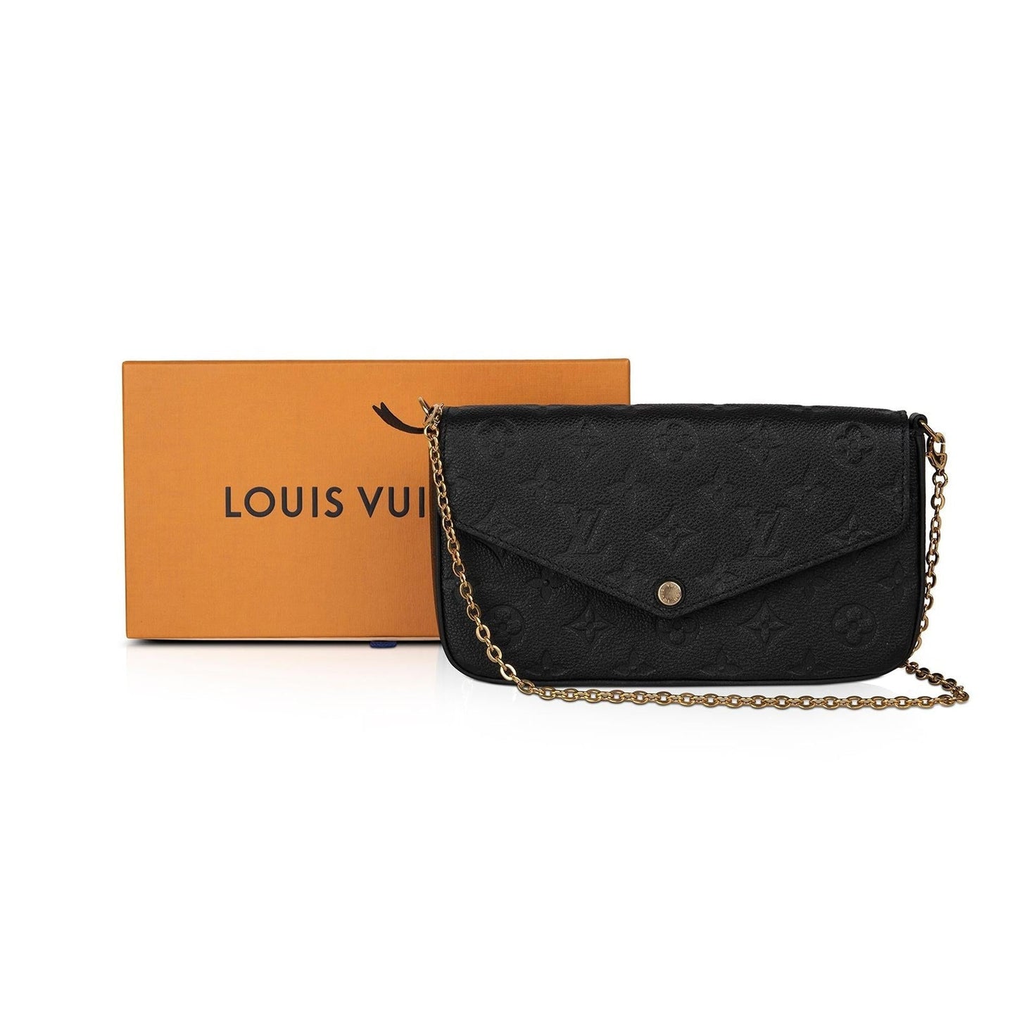 Louis Vuitton 2021 Black Monogram Empreinte Felicie Pochette Bag