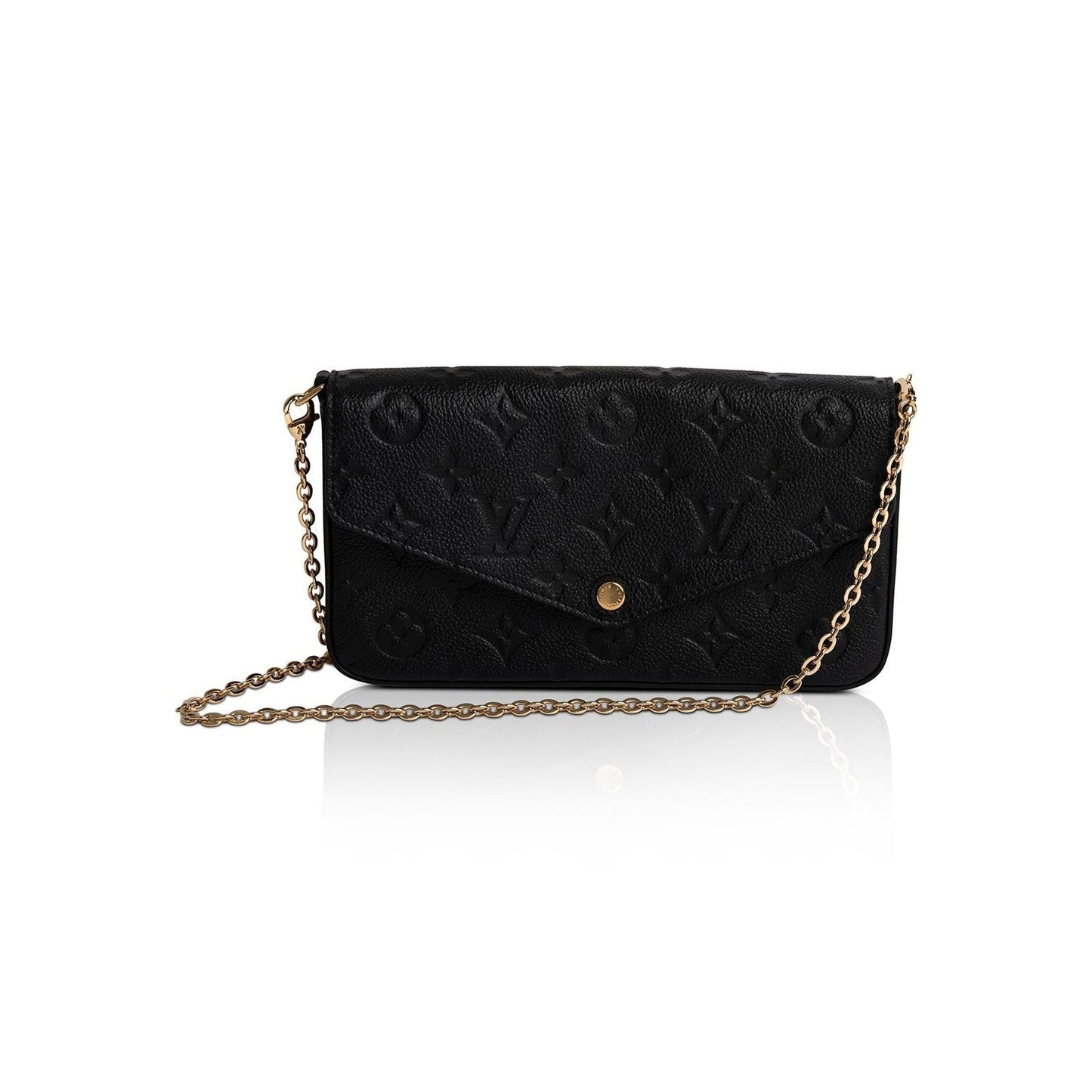 Louis Vuitton 2021 Black Monogram Empreinte Felicie Pochette Bag