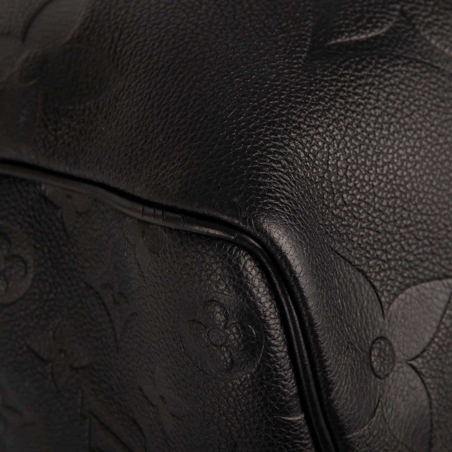 Louis Vuitton 2021 Black Monogram Empreinte Giant Leather Keepall Bandouliere 45