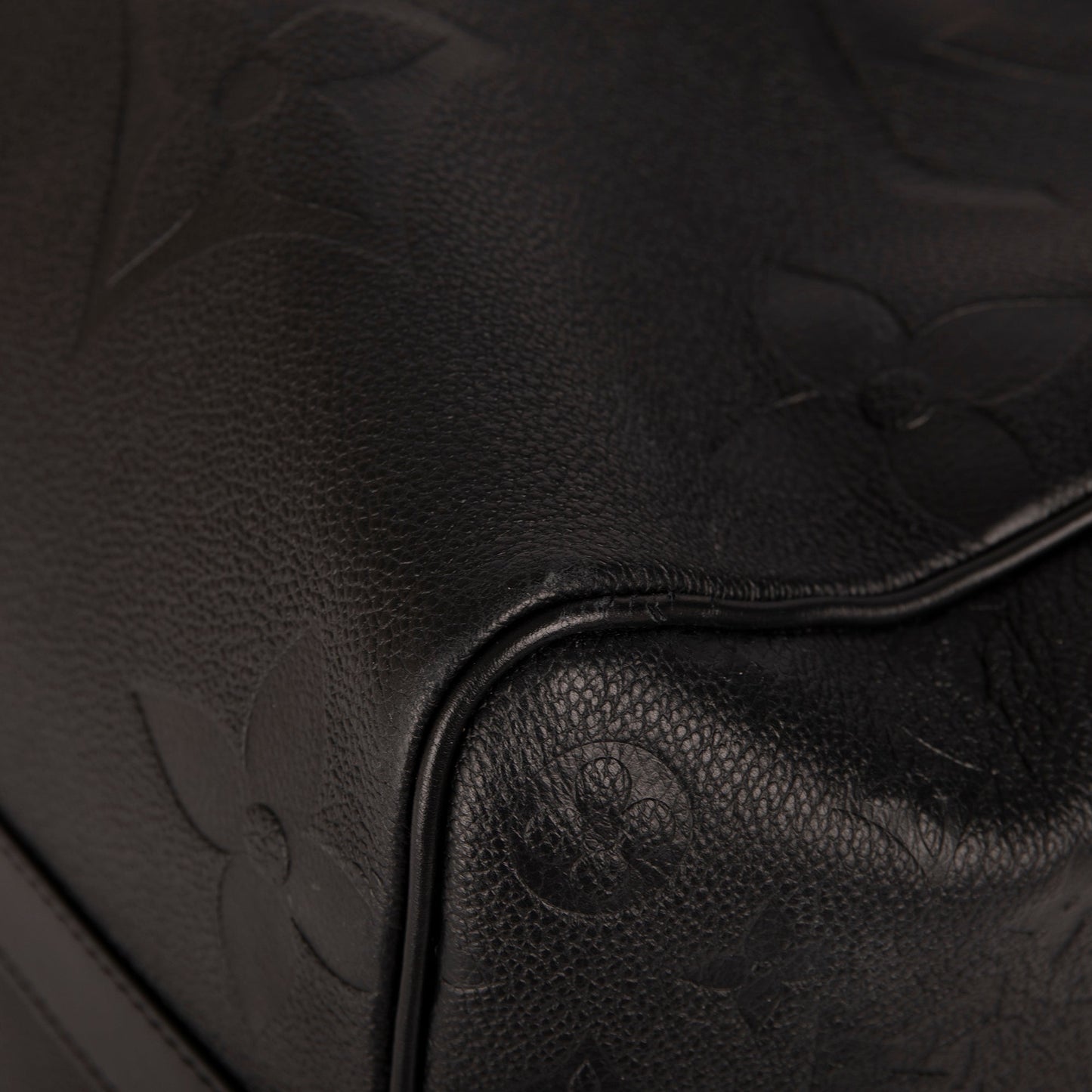 Louis Vuitton 2021 Black Monogram Empreinte Giant Leather Keepall Bandouliere 45