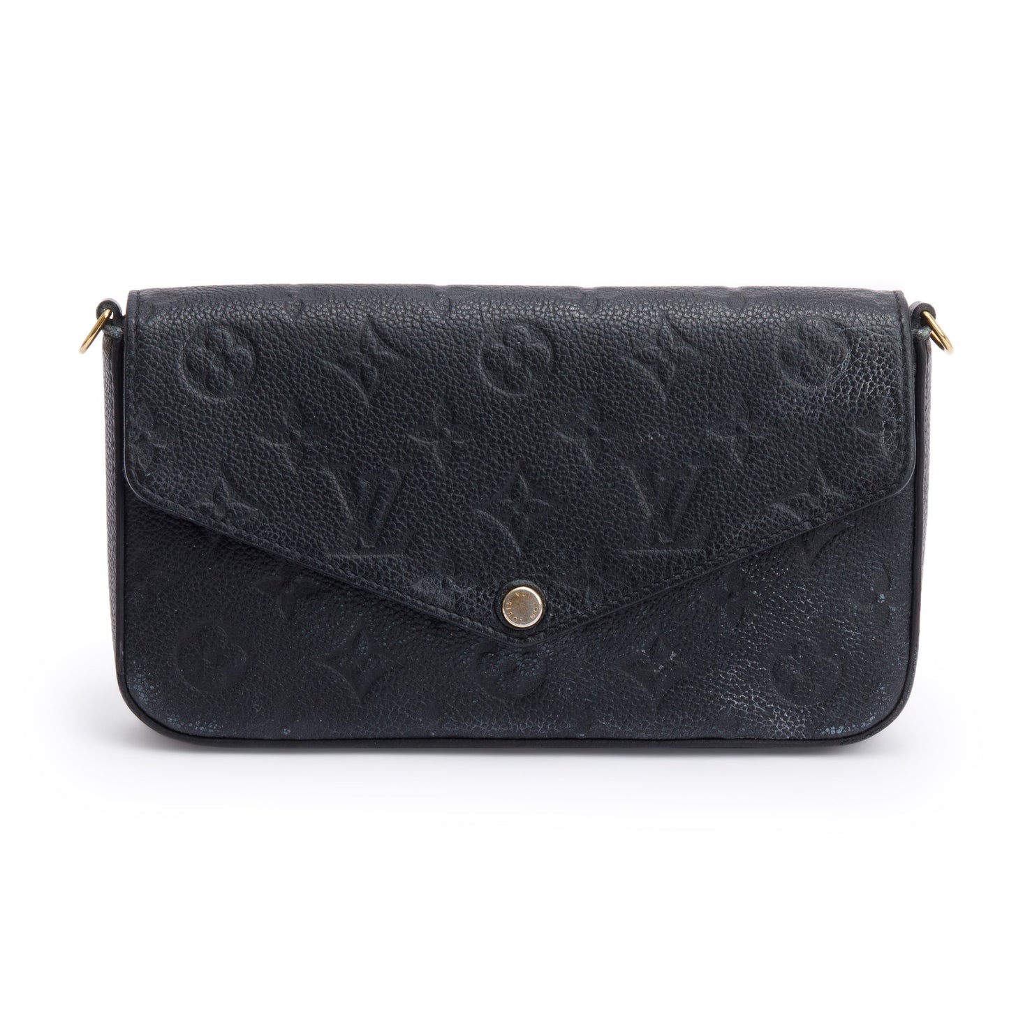 Louis Vuitton 2021 Black Monogram Empreinte Leather Felicie Pochette