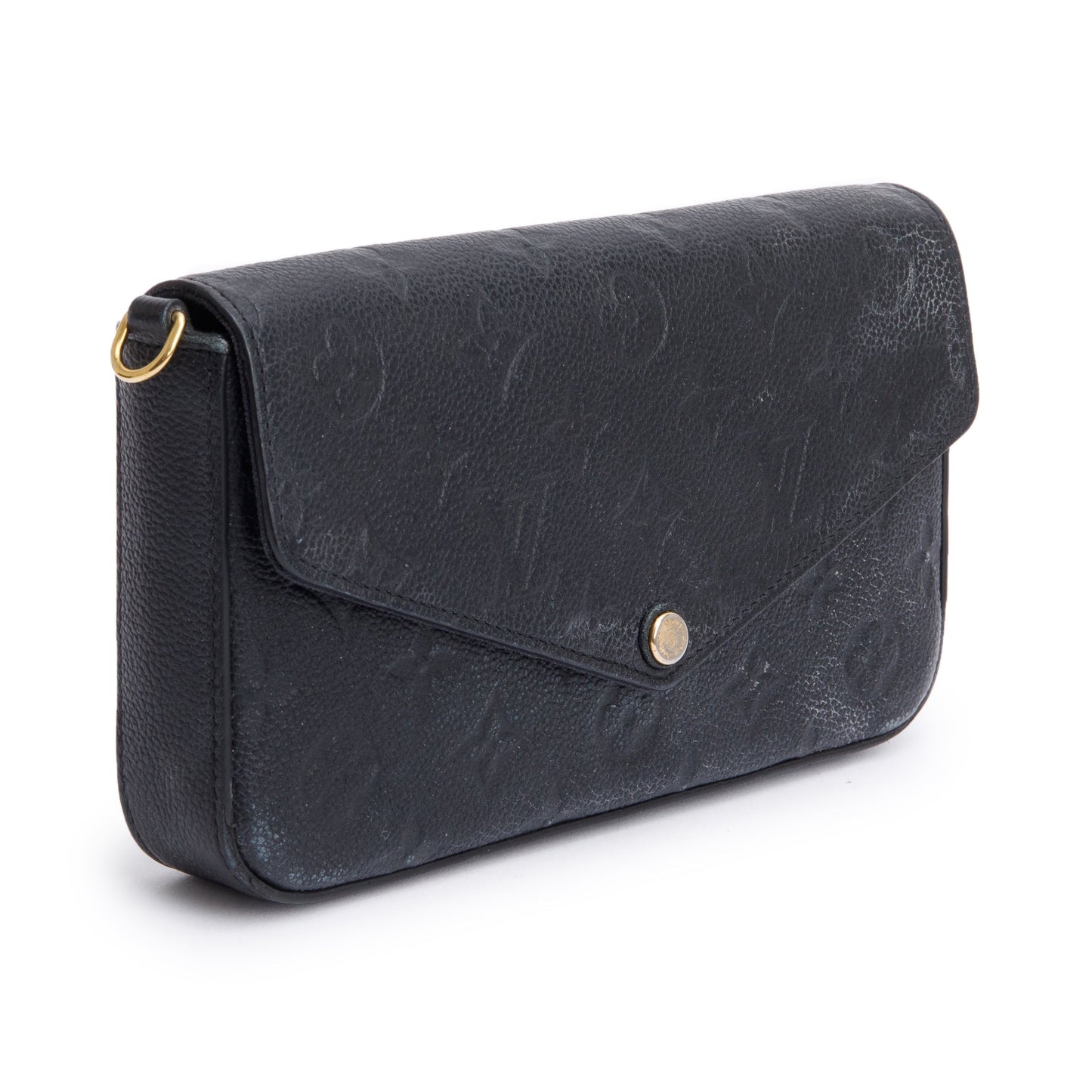 Louis Vuitton 2021 Black Monogram Empreinte Leather Felicie Pochette