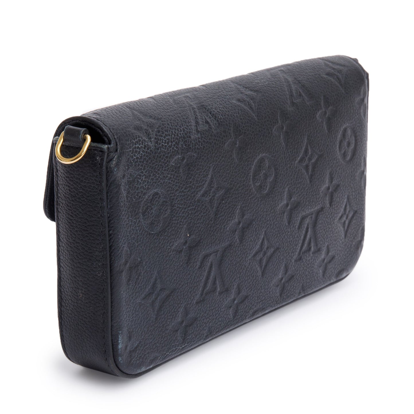 Louis Vuitton 2021 Black Monogram Empreinte Leather Felicie Pochette