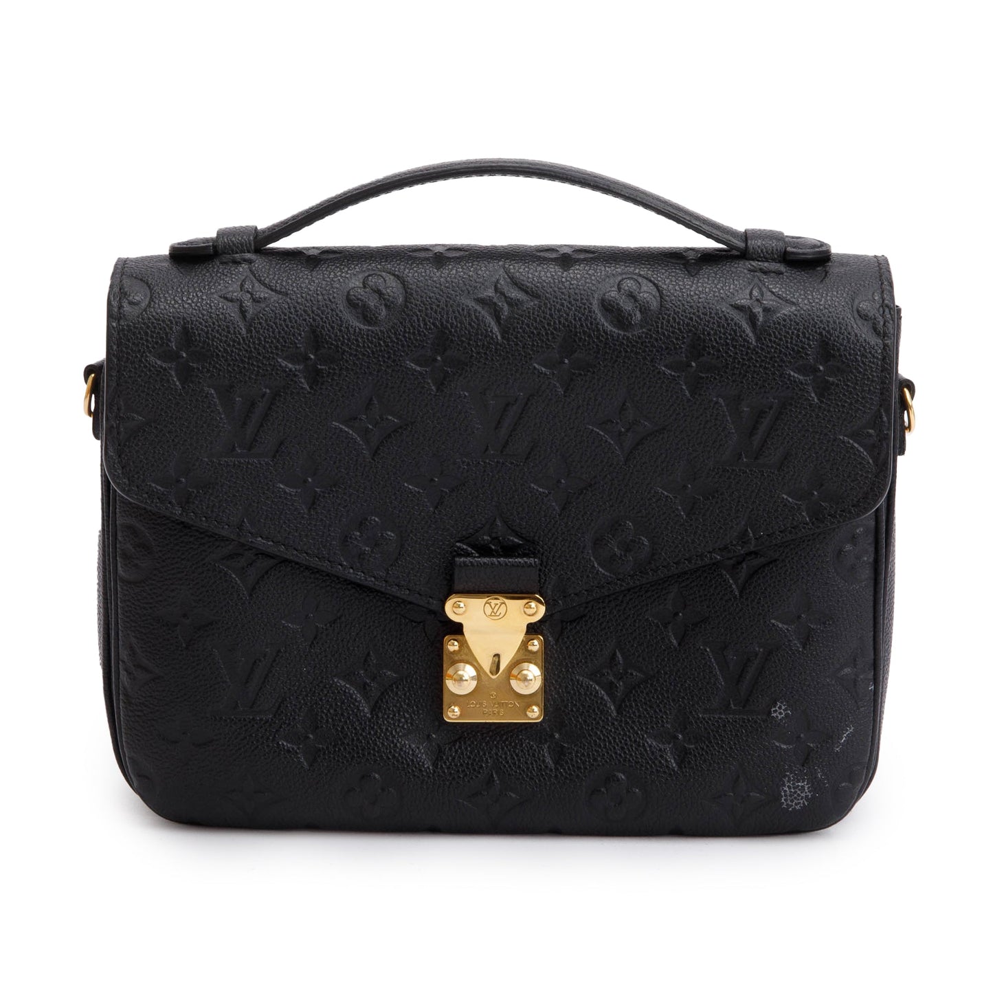 Louis Vuitton 2021 Black Monogram Empreinte Leather Pochette Metis