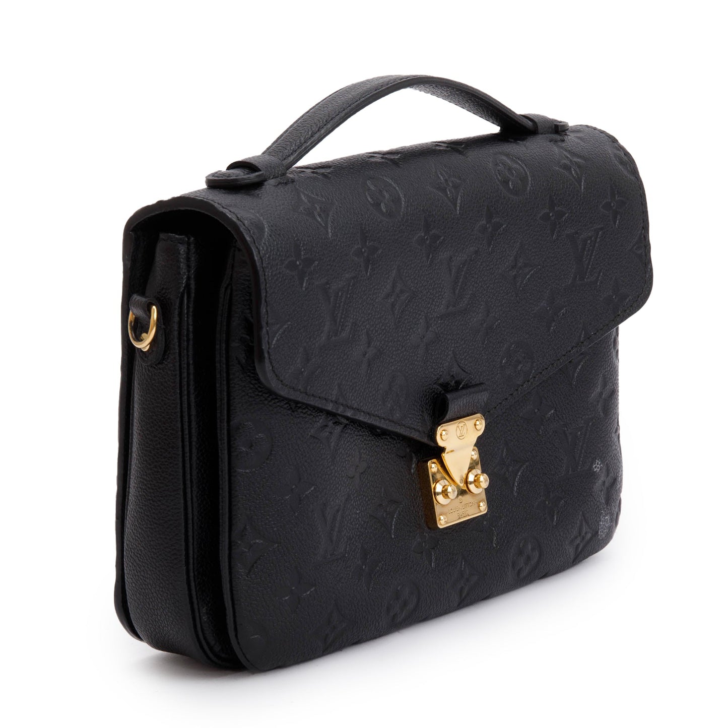 Louis Vuitton 2021 Black Monogram Empreinte Leather Pochette Metis