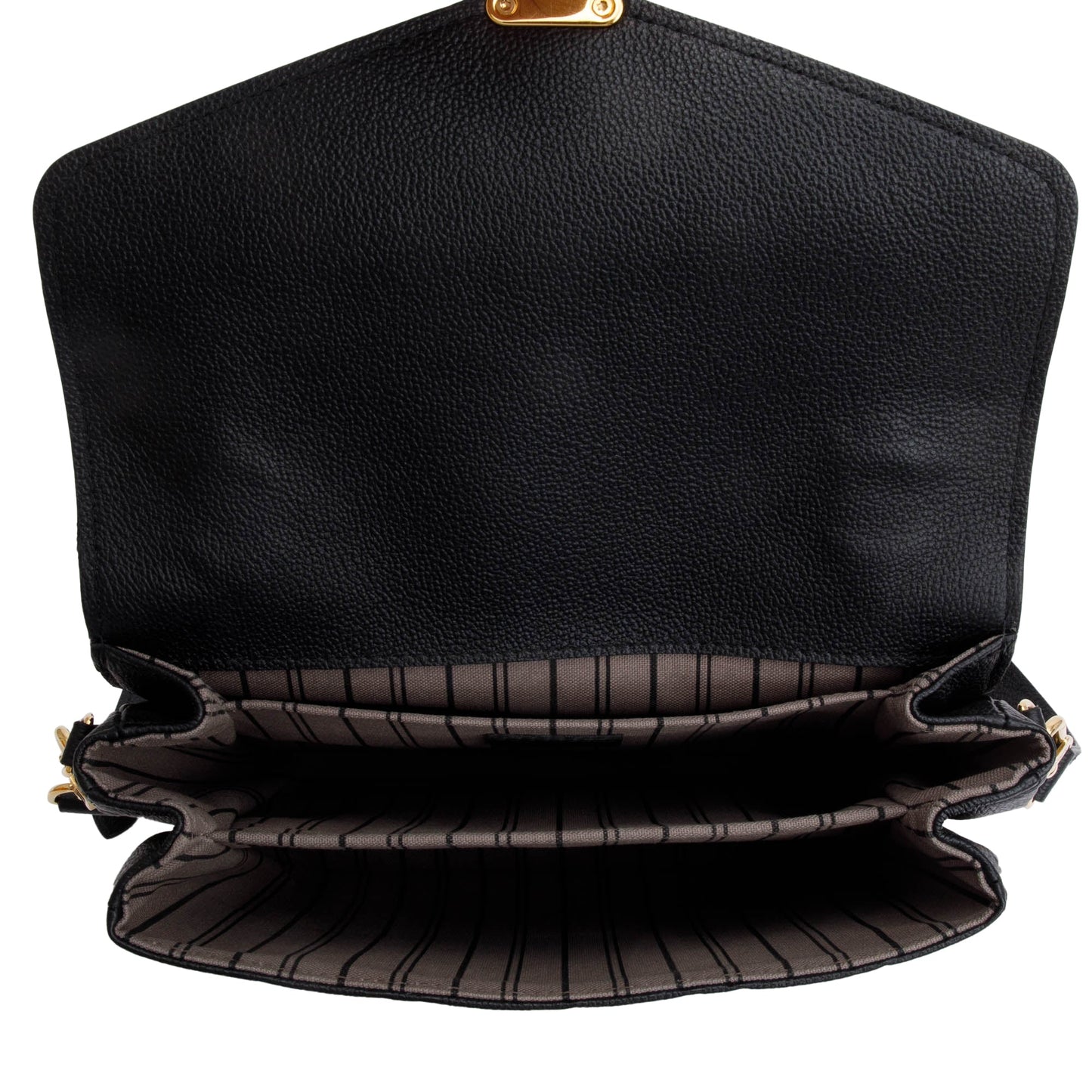 Louis Vuitton 2021 Black Monogram Empreinte Leather Pochette Metis