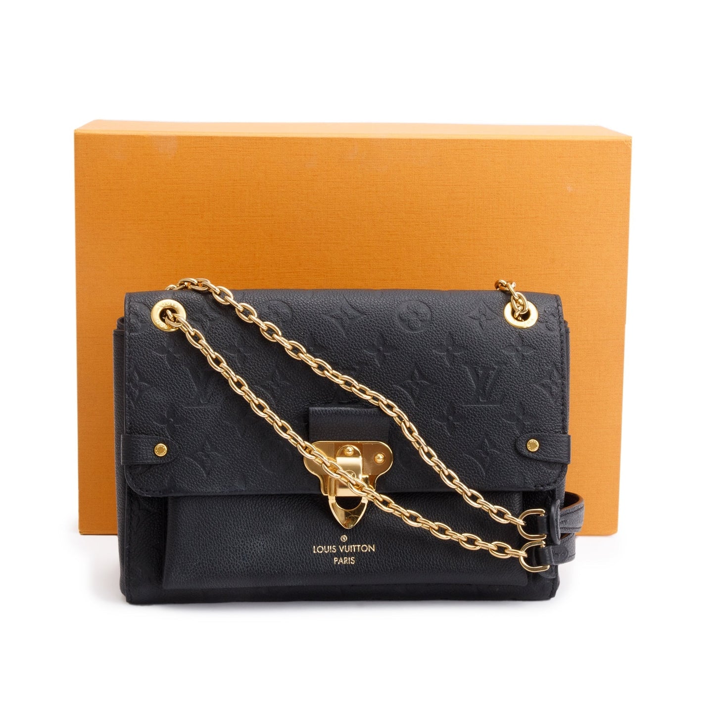 Louis Vuitton 2021 Black Monogram Empreinte Leather Vavin PM