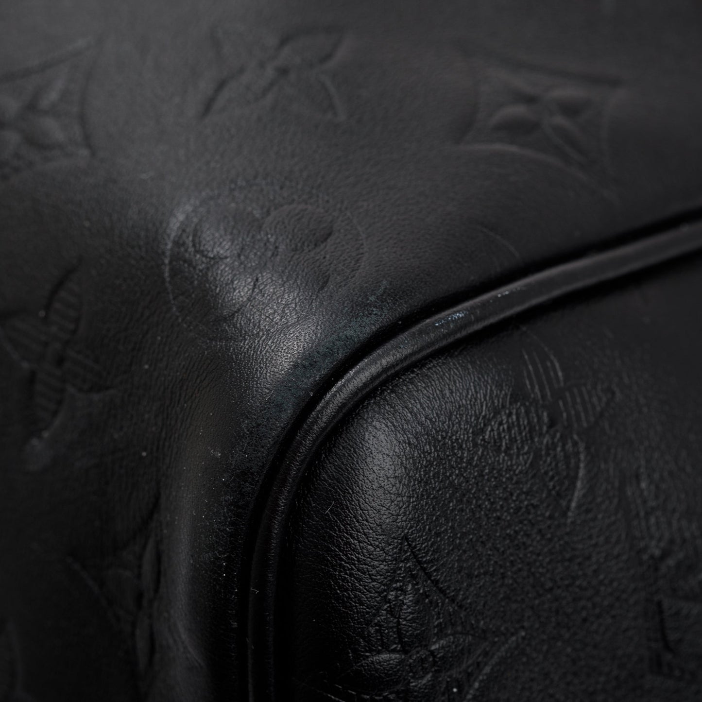 Louis Vuitton 2021 Black Monogram Shadow Embossed Keepall Bandouliere 50