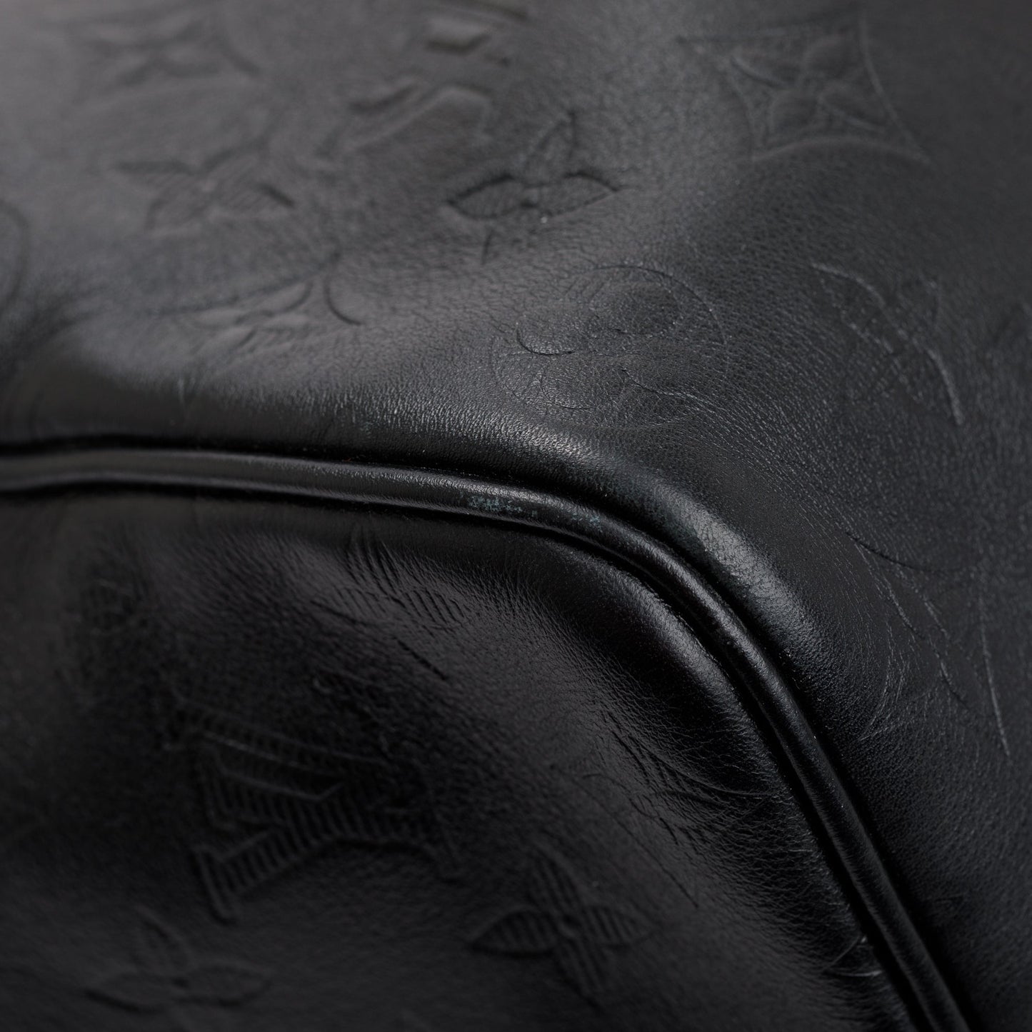 Louis Vuitton 2021 Black Monogram Shadow Embossed Keepall Bandouliere 50