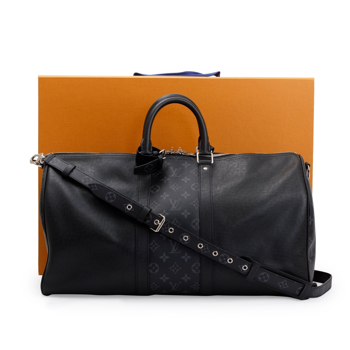 Louis Vuitton 2021 Black Taigarama Keepall Bandouliere 50