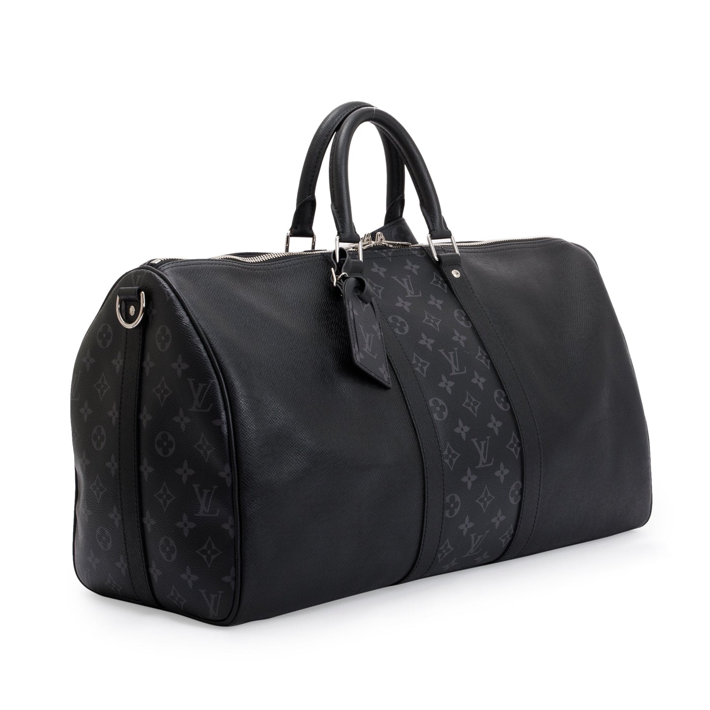 Louis Vuitton 2021 Black Taigarama Keepall Bandouliere 50