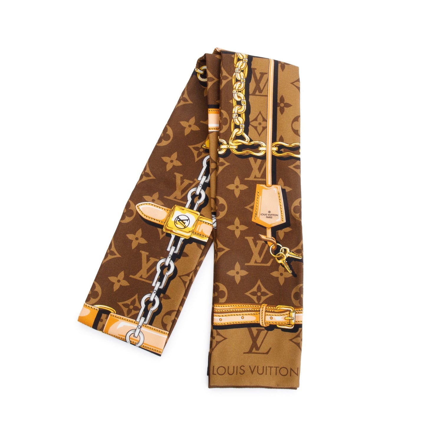 Louis Vuitton 2021 Brown Monogram Confidential Silk Bandeau
