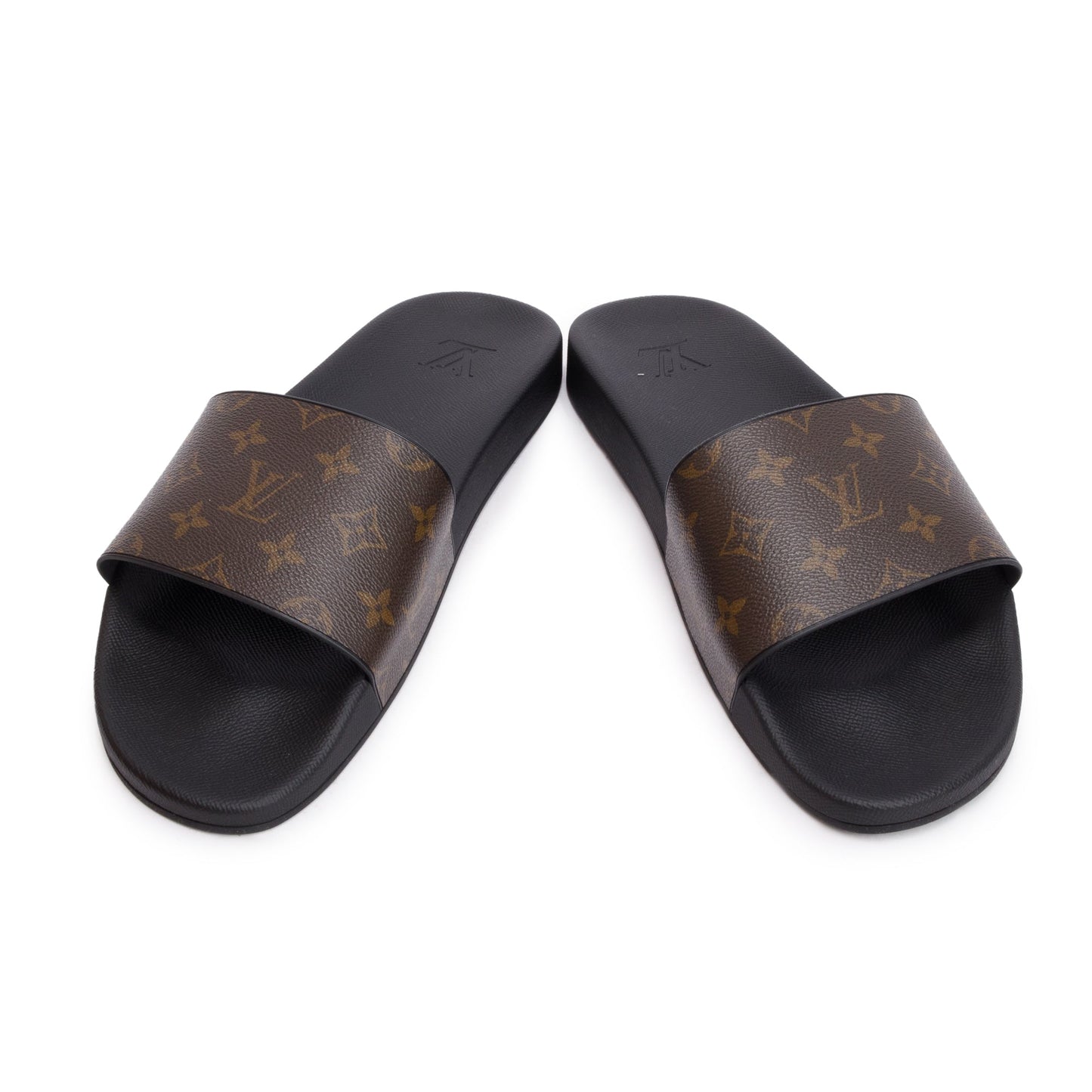 Louis Vuitton 2021 Brown Monogram Macassar Waterfront Mule Slides, Size 12