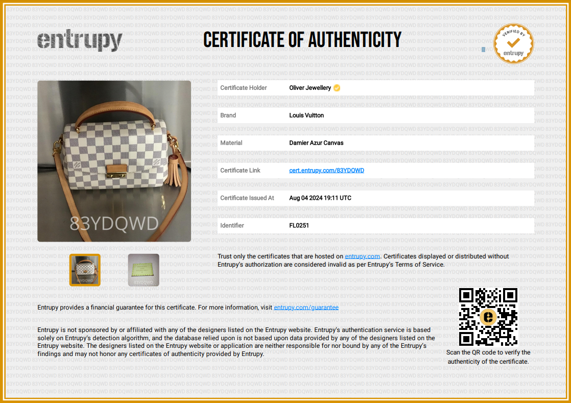 Louis Vuitton 2021 Damier Azur Croisette Bag