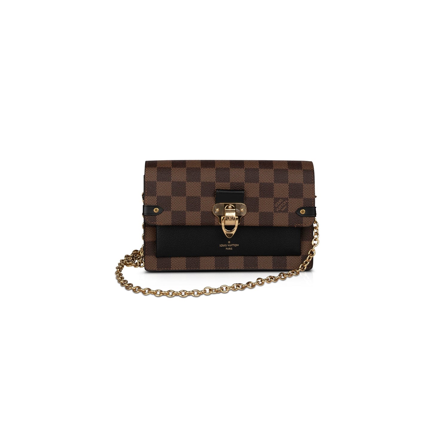 Louis Vuitton 2021 Damier Ebene Vavin Chain Wallet
