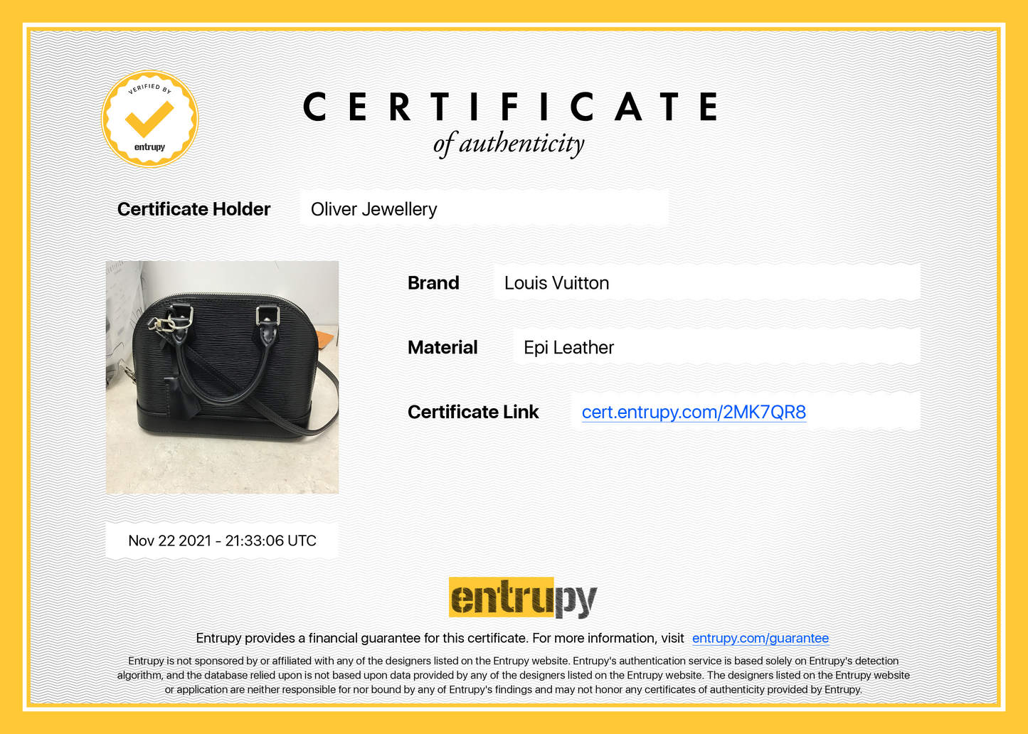 Louis Vuitton 2021 Epi Alma BB