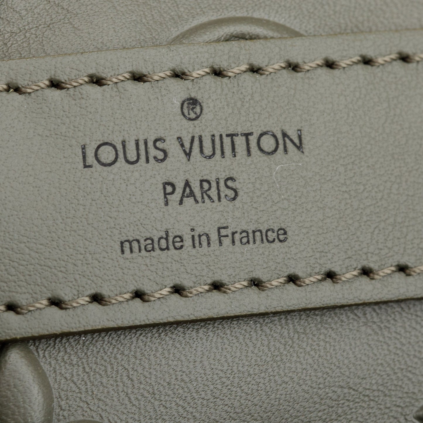 Louis Vuitton 2021 Khaki Monogram Seal Leather Keepall Bandouliere 50