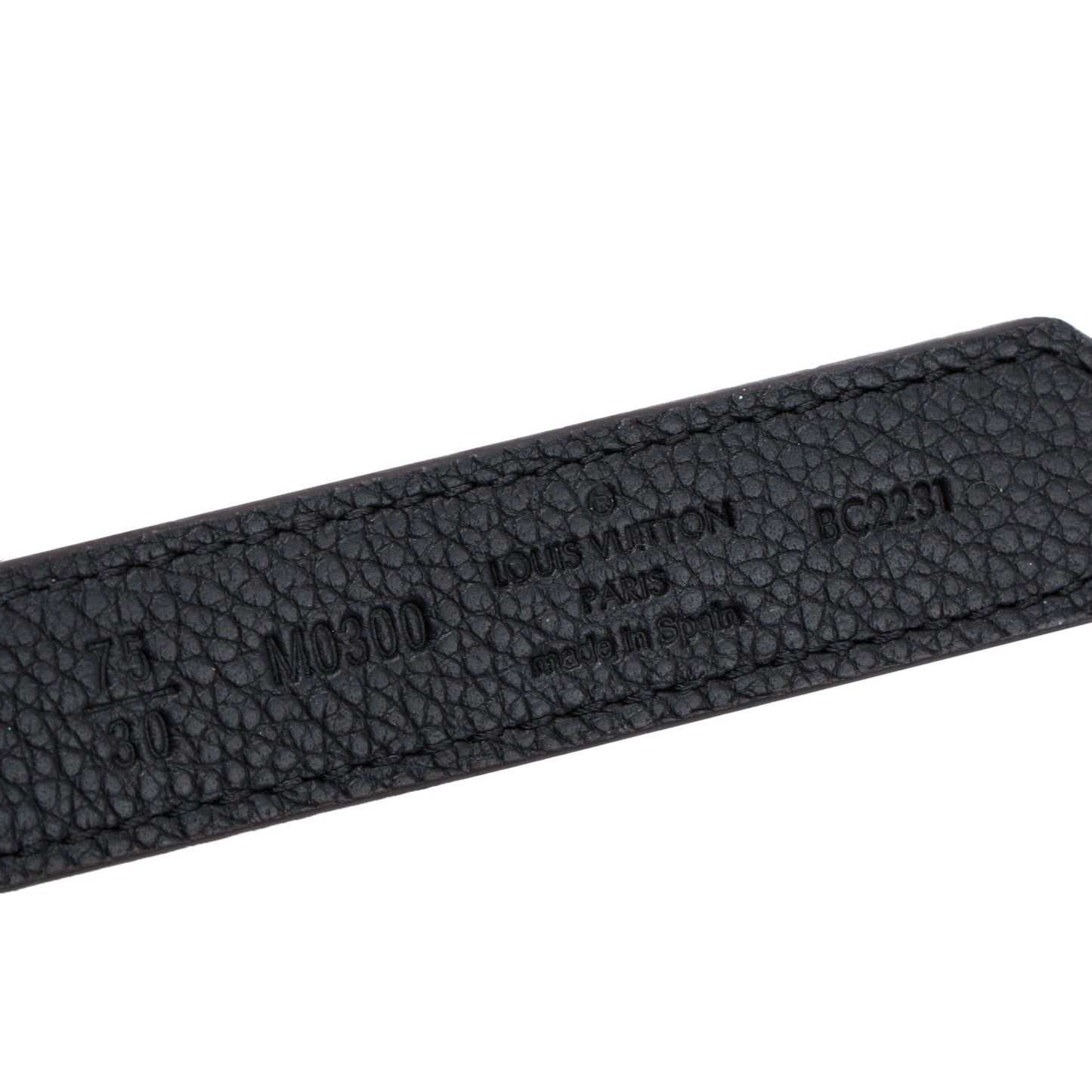 Louis Vuitton 2021 Monogram Canvas & Black Leather Circle LV 20 MM Reversible Belt, Size 75 30