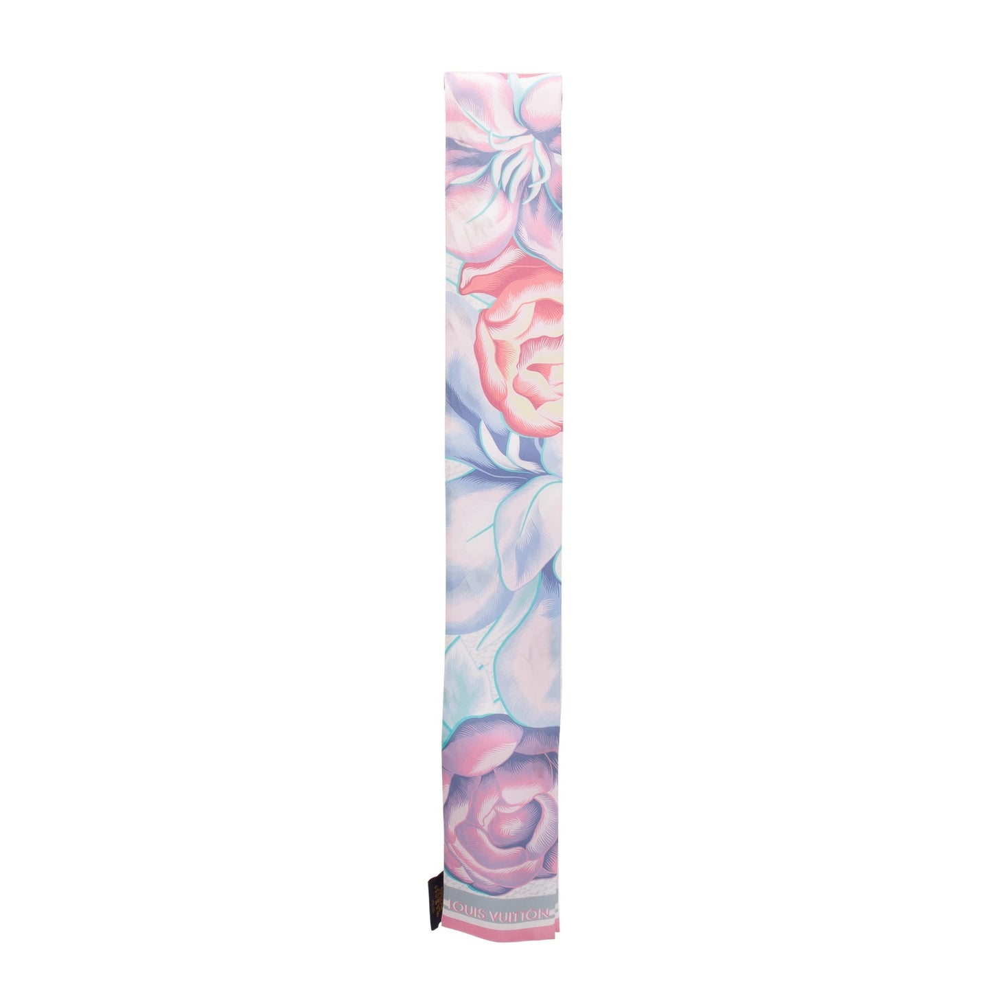 Louis Vuitton 2021 Pink & Multicolour Silk Malle Fleurs Bandeau