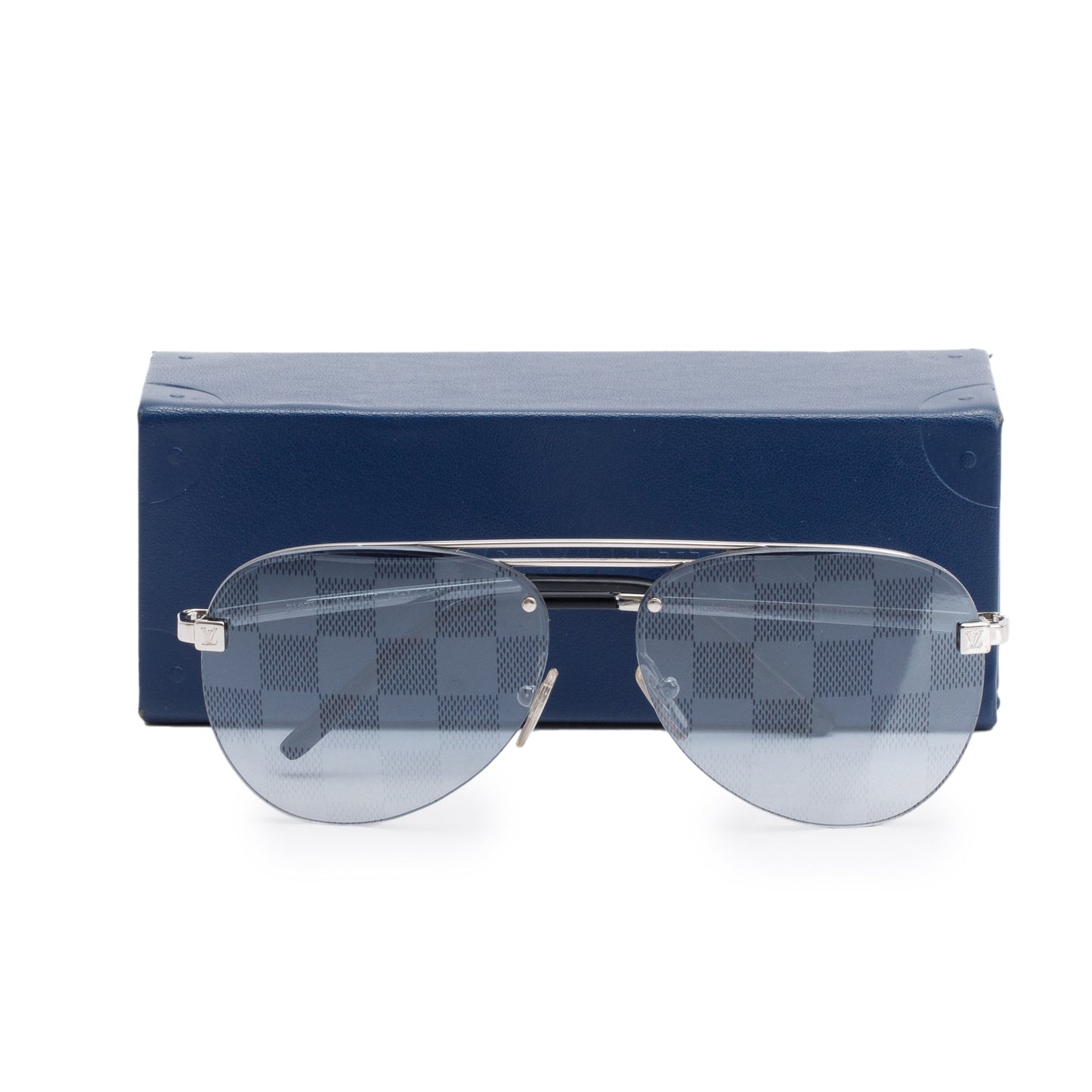 Louis Vuitton 2021 Z1271W Damier Graphite Clockwise Pilot Sunglasses