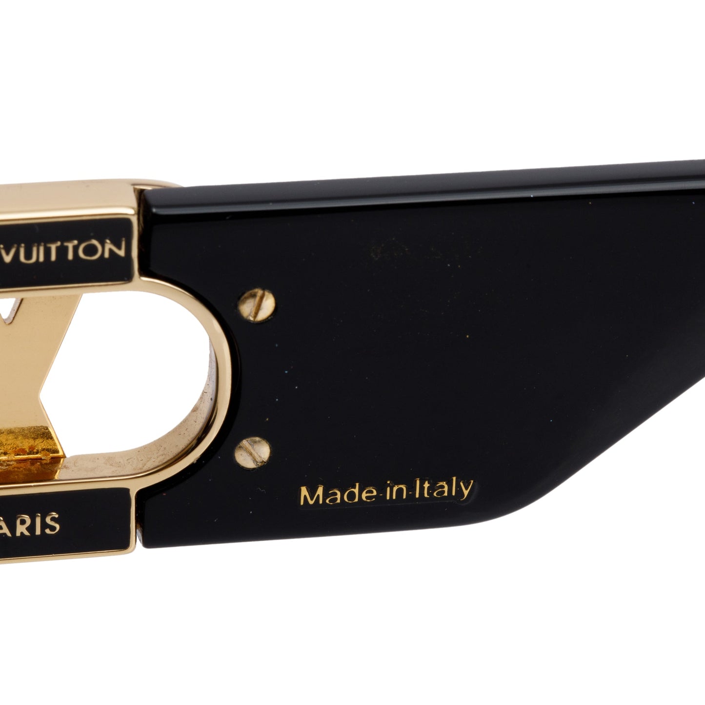 Louis Vuitton 2021 Z1478W Black Acetate Link Square Sunglasses