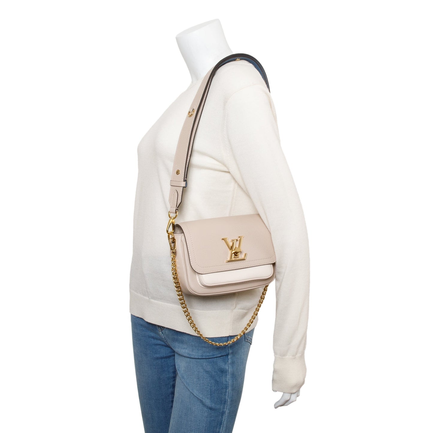 Louis Vuitton 2022 Beige Leather LockMe Tender Bag