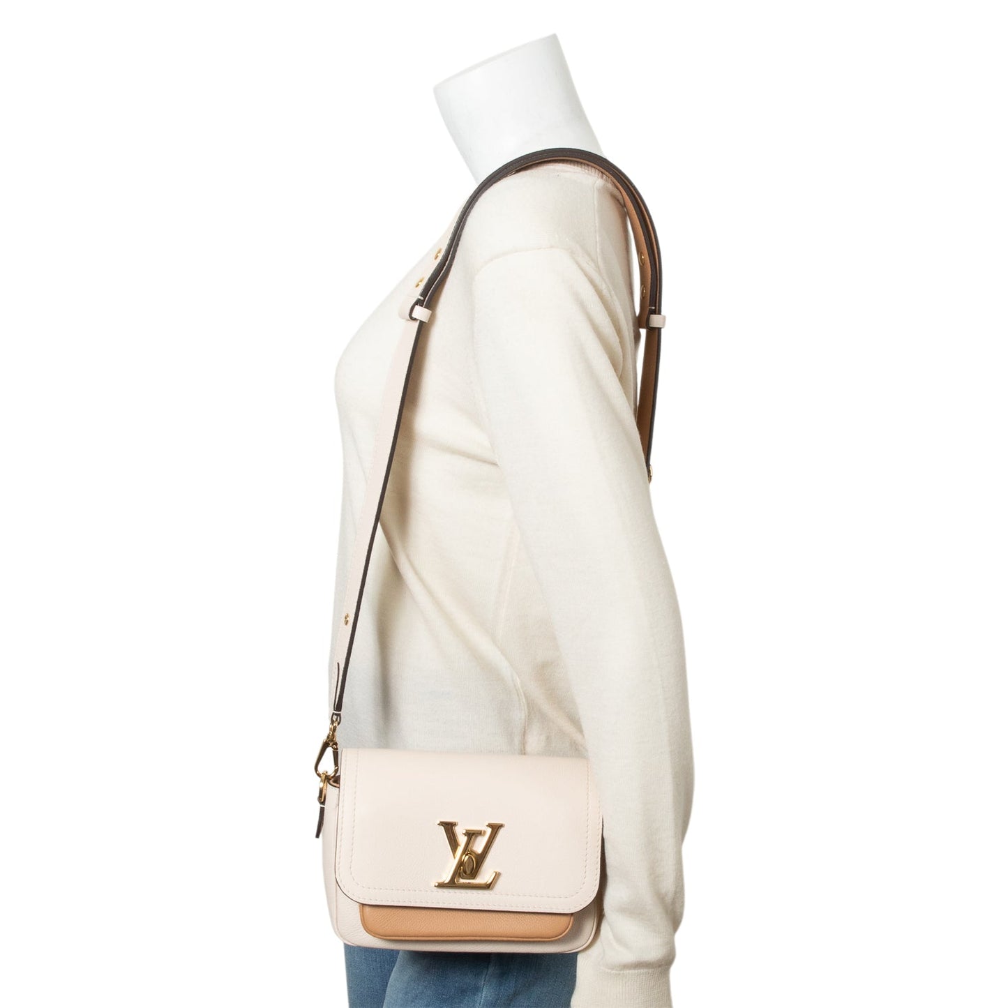 Louis Vuitton 2022 Beige Leather LockMe Tender Bag