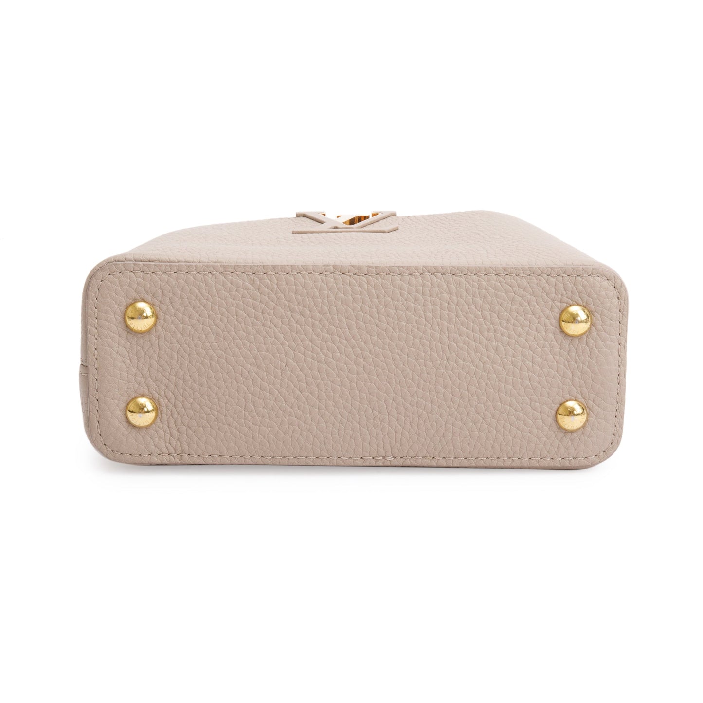 Louis Vuitton 2022 Beige Taurillon Leather Python Trim Capucines Mini