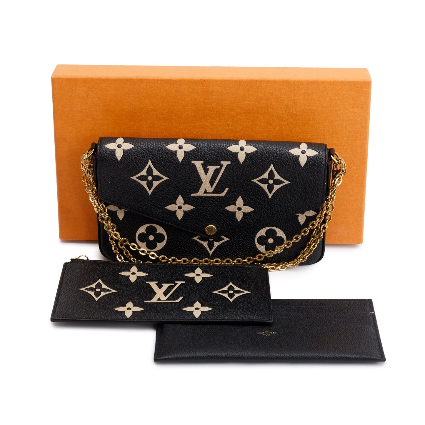 Louis Vuitton 2022 Bicolor Monogram Empreinte Leather Felicie Pochette