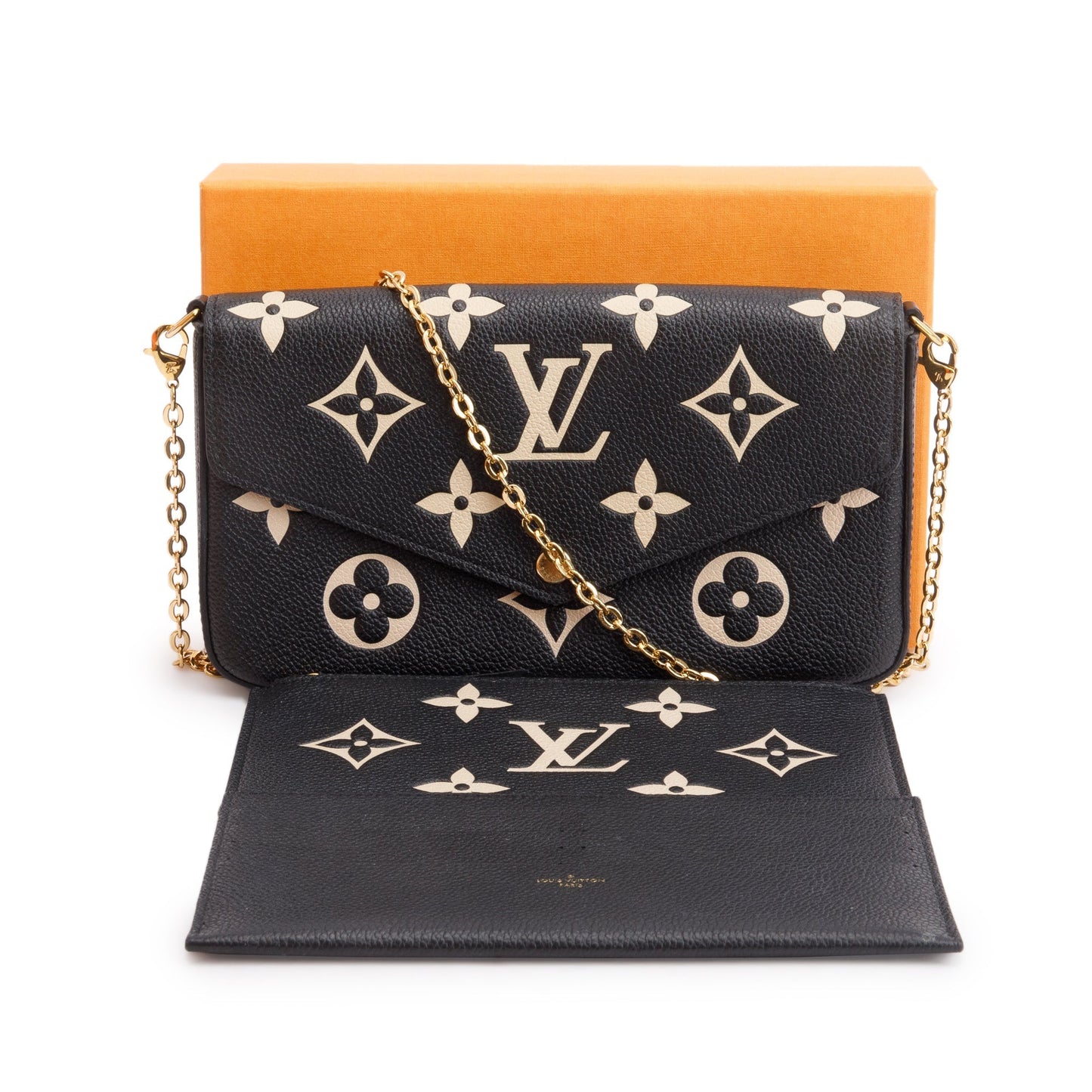 Louis Vuitton 2022 Bicolor Monogram Empreinte Leather Felicie Pochette