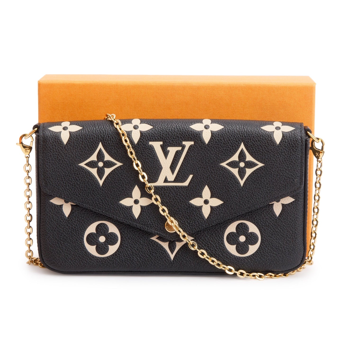 Louis Vuitton 2022 Bicolor Monogram Empreinte Leather Felicie Pochette
