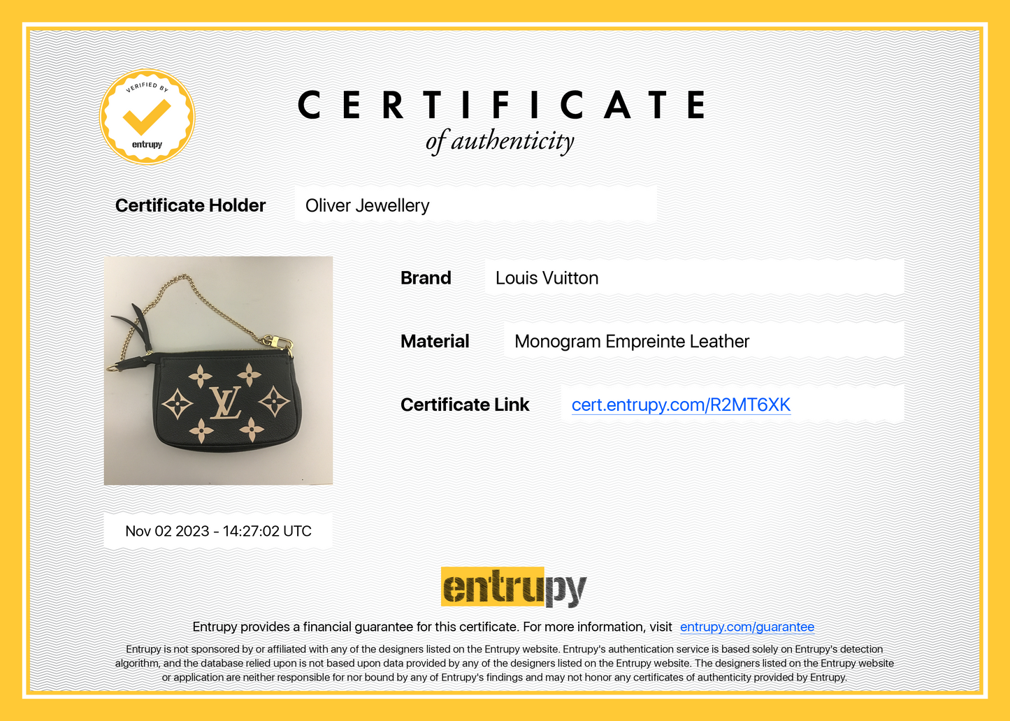 Louis Vuitton 2022 Bicolor Monogram Empreinte Leather Mini Pochette Accessories