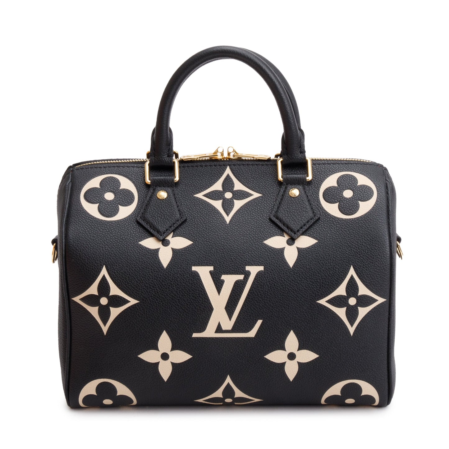 Louis Vuitton 2022 Bicolor Monogram Empreinte Leather Speedy Bandouliere 25