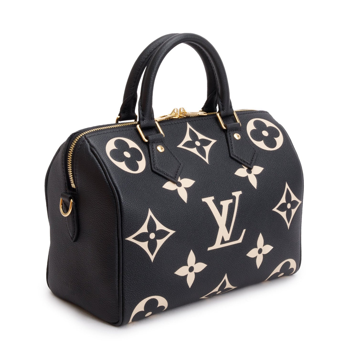Louis Vuitton 2022 Bicolor Monogram Empreinte Leather Speedy Bandouliere 25