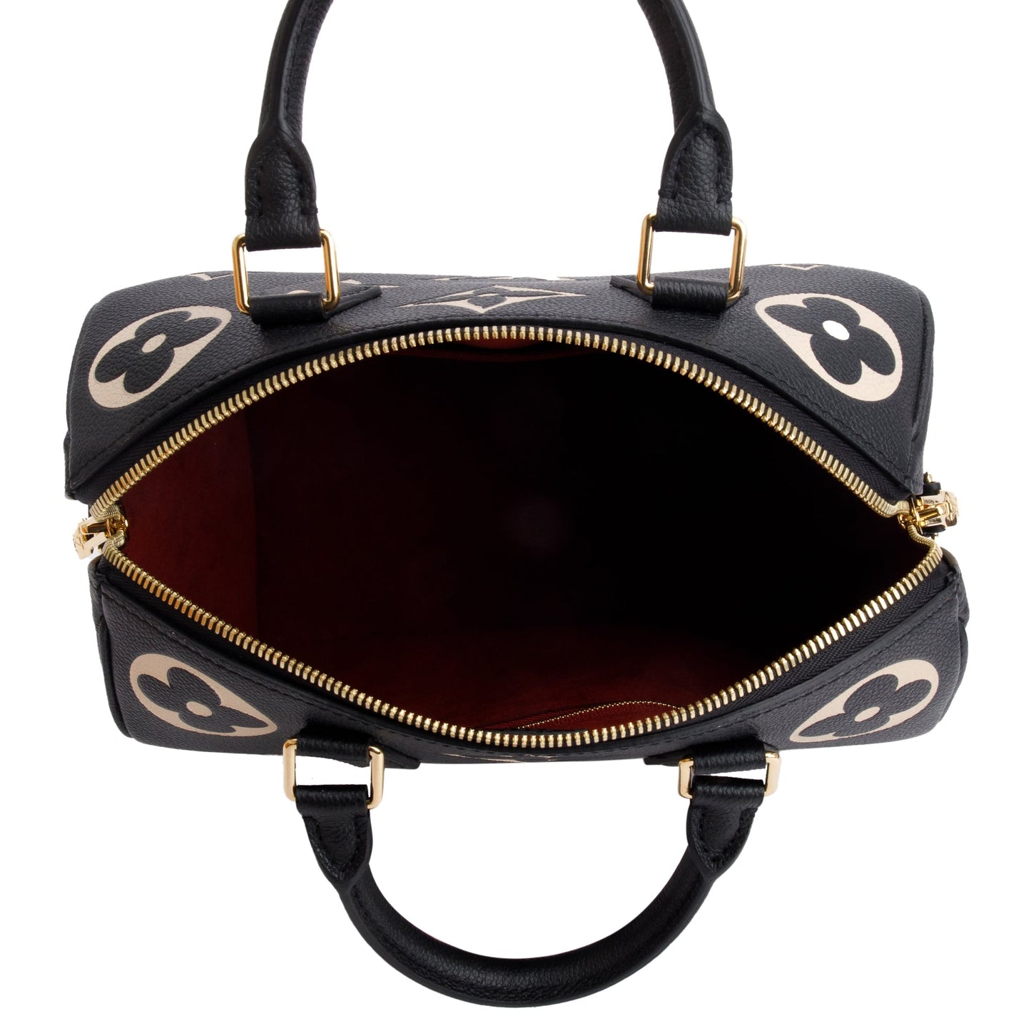 Louis Vuitton 2022 Bicolor Monogram Empreinte Leather Speedy Bandouliere 25