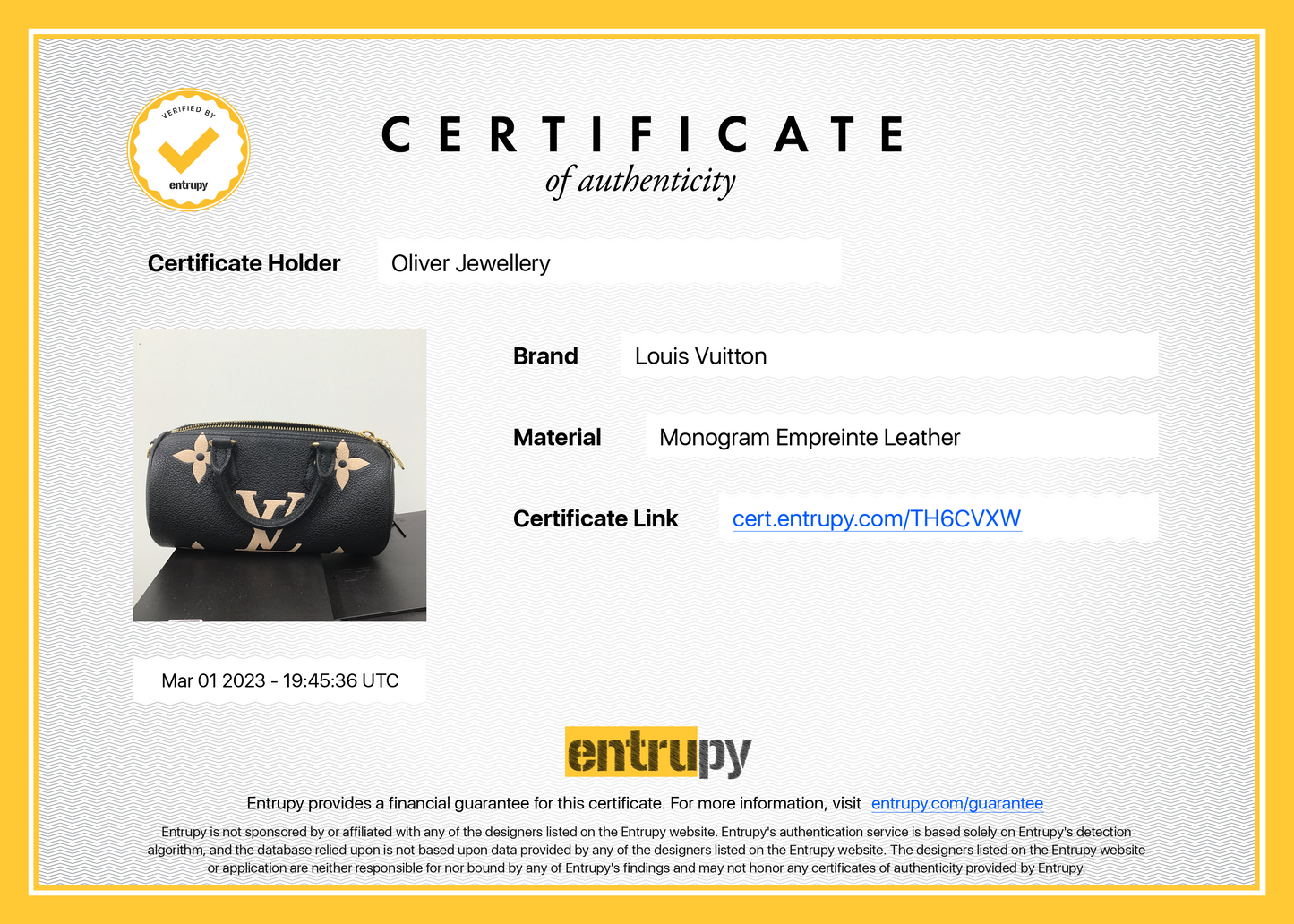 Louis Vuitton Black/Beige Bicolor Monogram Giant Empreinte Papillon BB