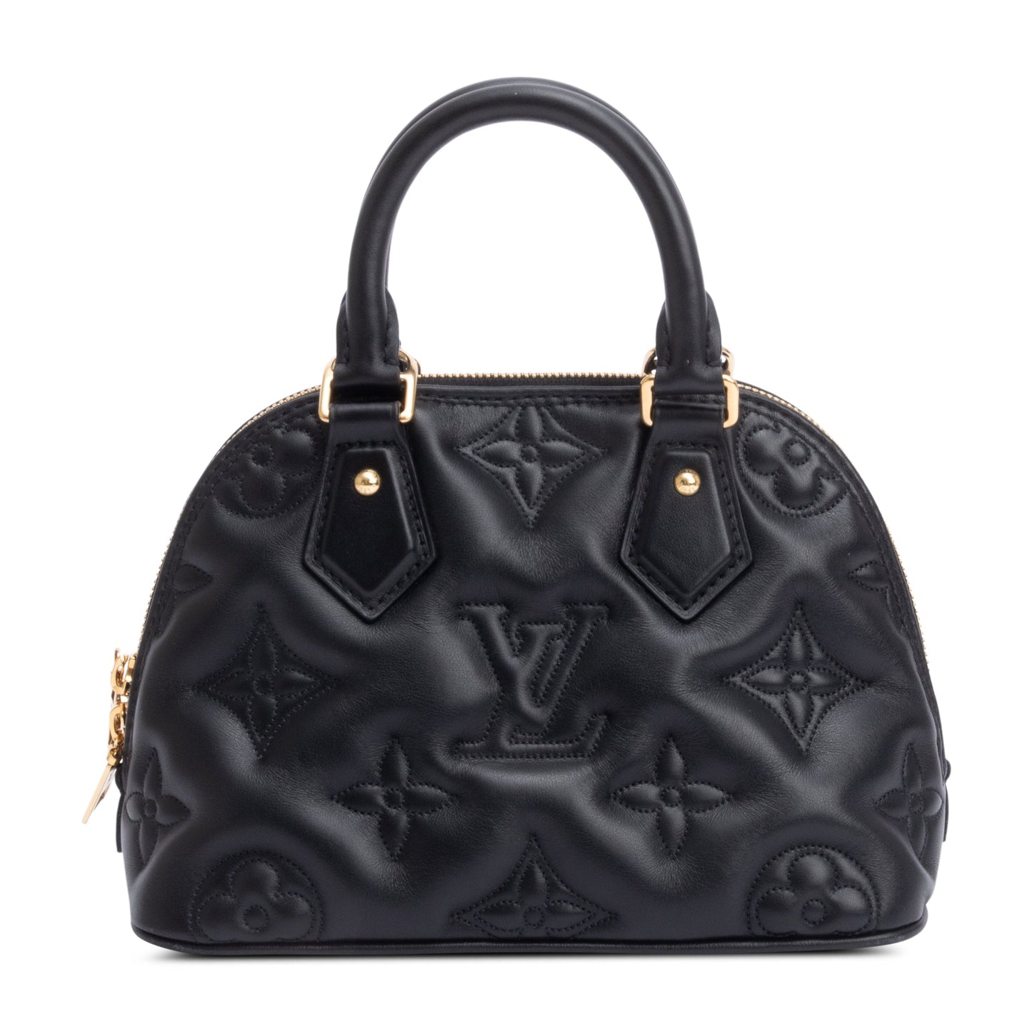 Louis Vuitton 2022 Black Bubblegram Embossed Leather Alma BB