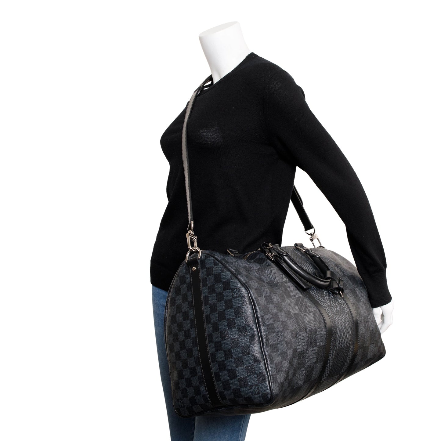 Louis Vuitton 2022 Black Damier Graphite Keepall Bandouliere 50