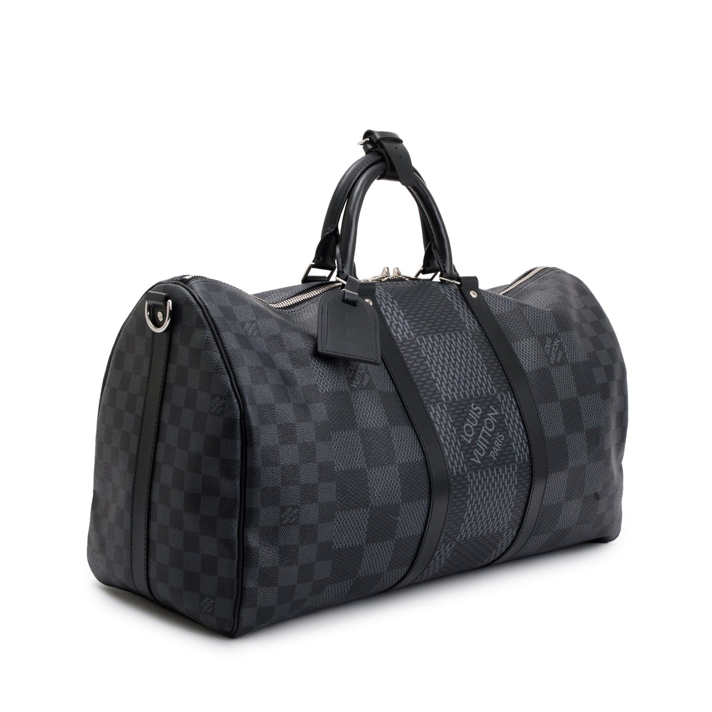 Louis Vuitton 2022 Black Damier Graphite Keepall Bandouliere 50