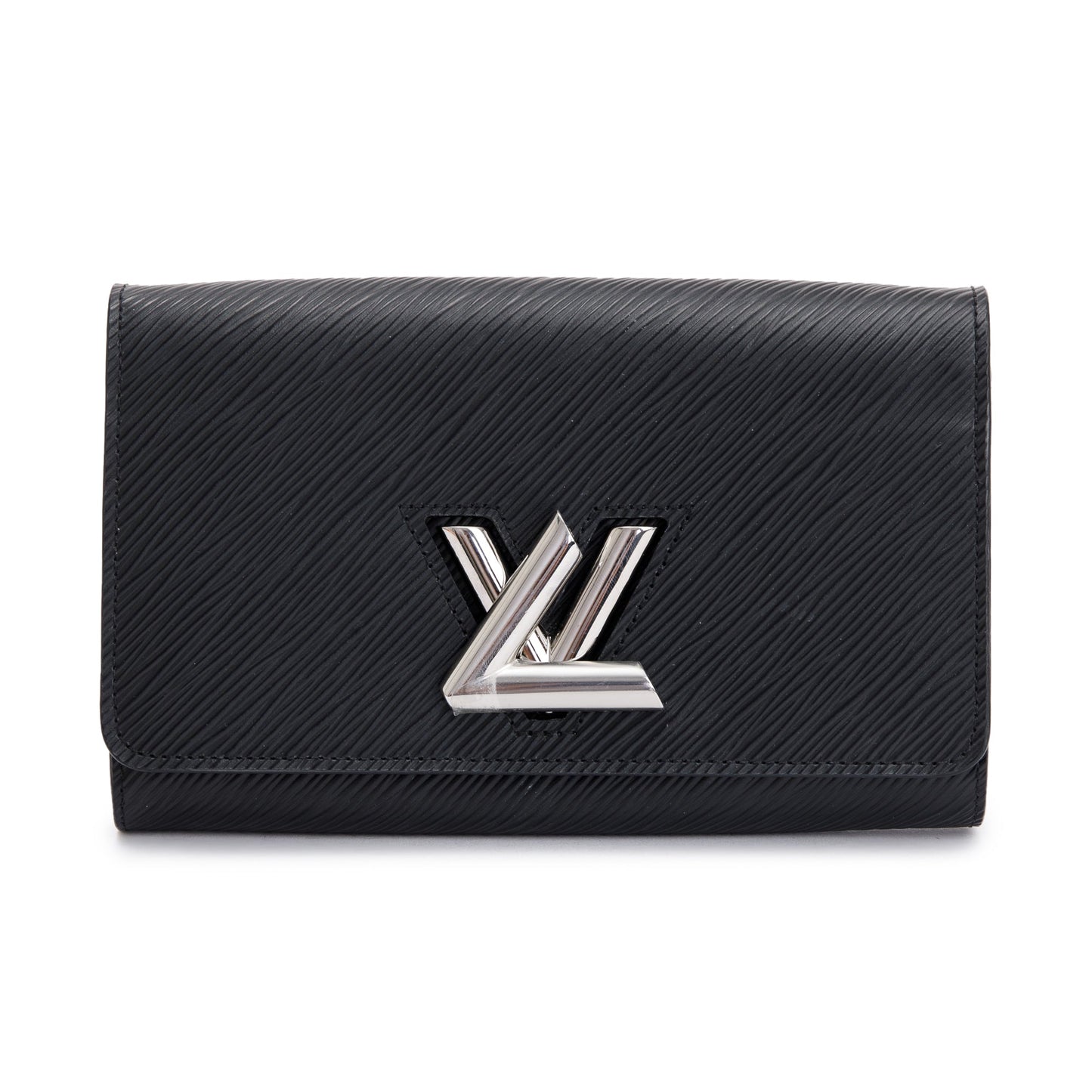 Louis Vuitton 2022 Black Epi Leather Twist Chain Wallet