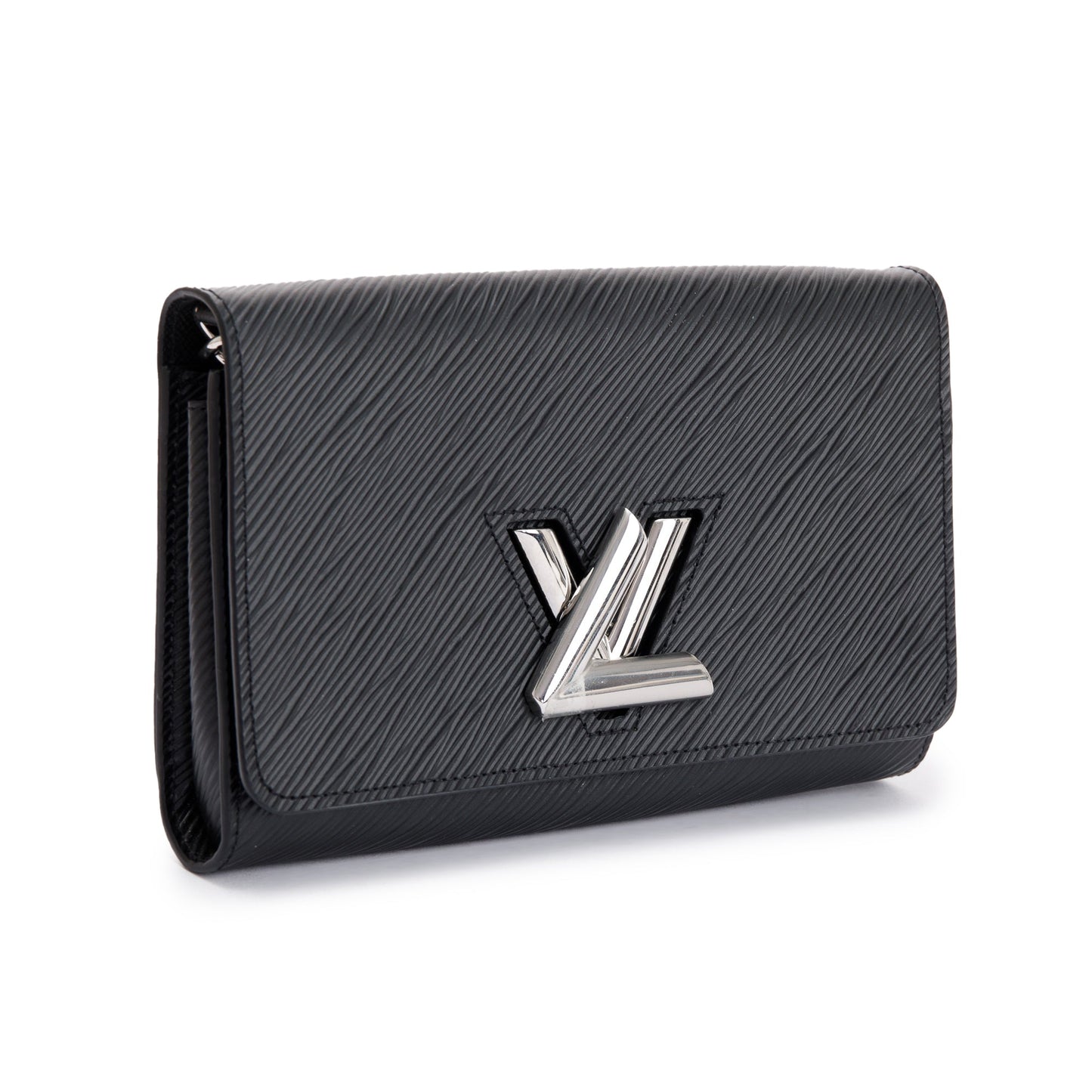 Louis Vuitton 2022 Black Epi Leather Twist Chain Wallet