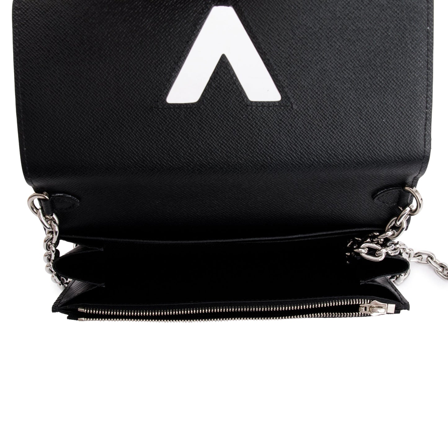 Louis Vuitton 2022 Black Epi Leather Twist Chain Wallet