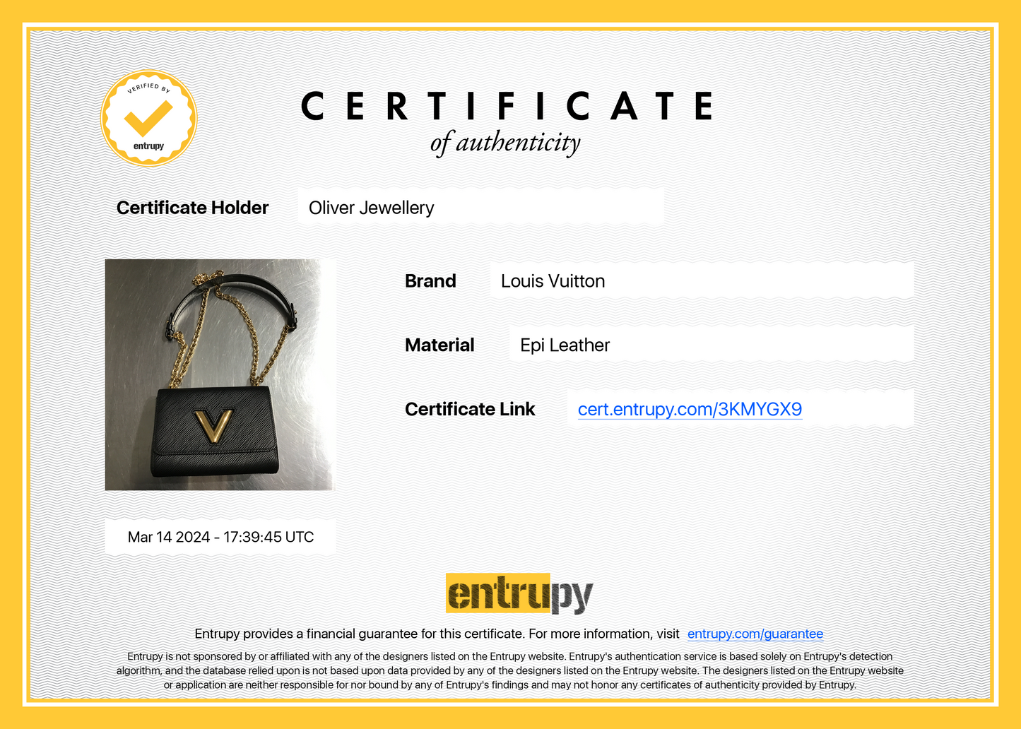 Louis Vuitton 2022 Black Epi Leather Twist PM Shoulder Bag