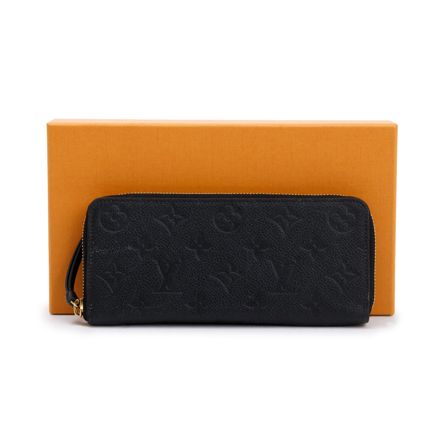Louis Vuitton 2022 Black Monogram Empreinte Clemence Wallet