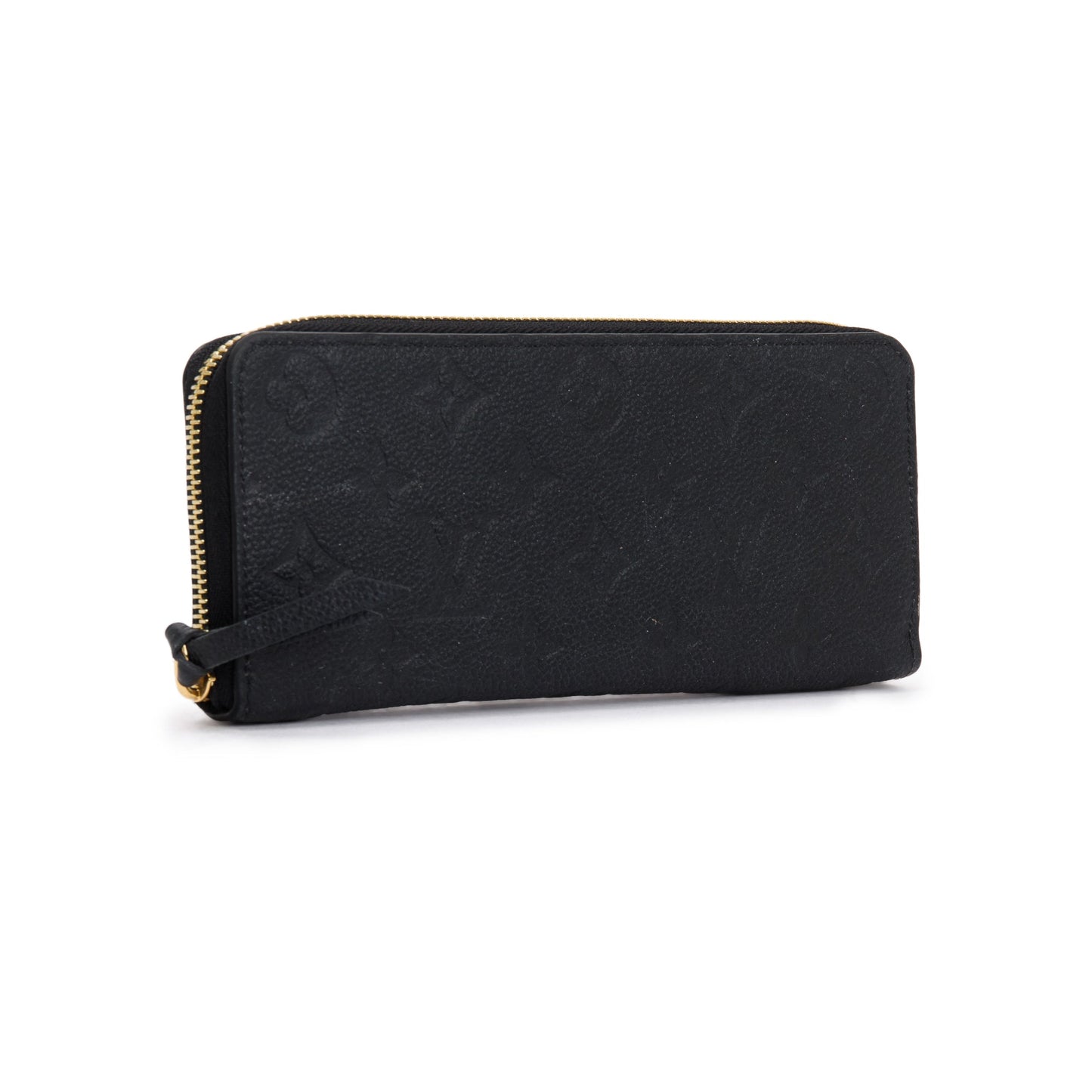 Louis Vuitton 2022 Black Monogram Empreinte Clemence Wallet